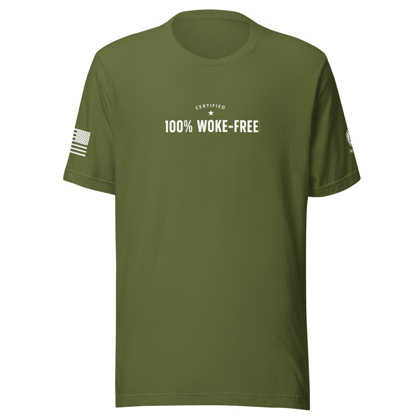 100% Woke - Free T-Shirt – Anti - Woke Tee – Patriotic Graphic Shirt for Men - Rebel Park USA