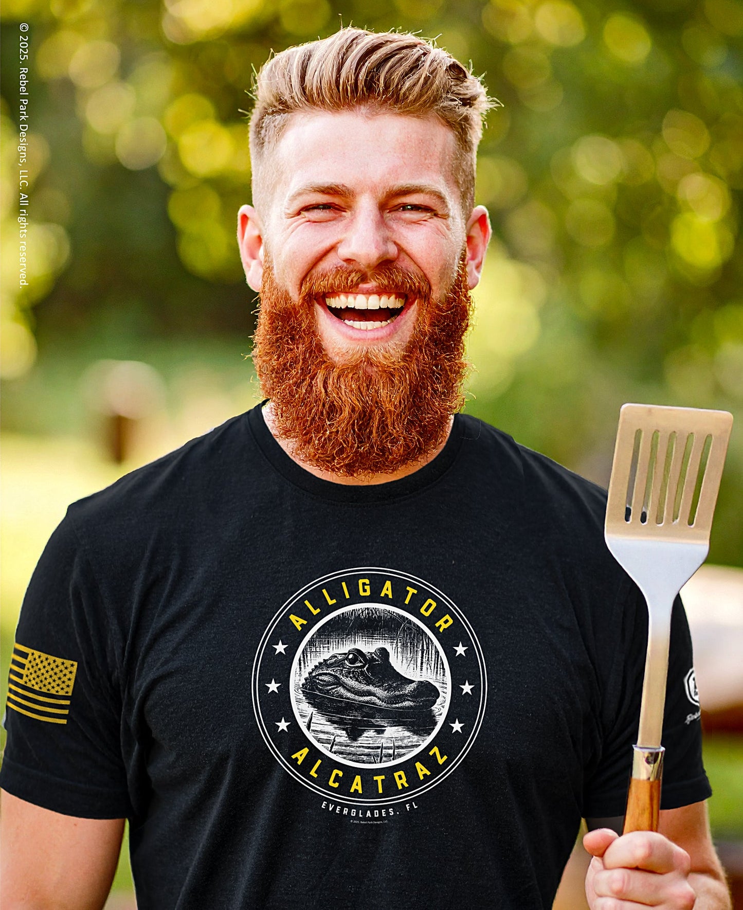 Alligator Alcatraz T-Shirt - Men's T-Shirts - Conservative Tees - Patriotic Shirts - Funny Shirts - Rebel Park USA