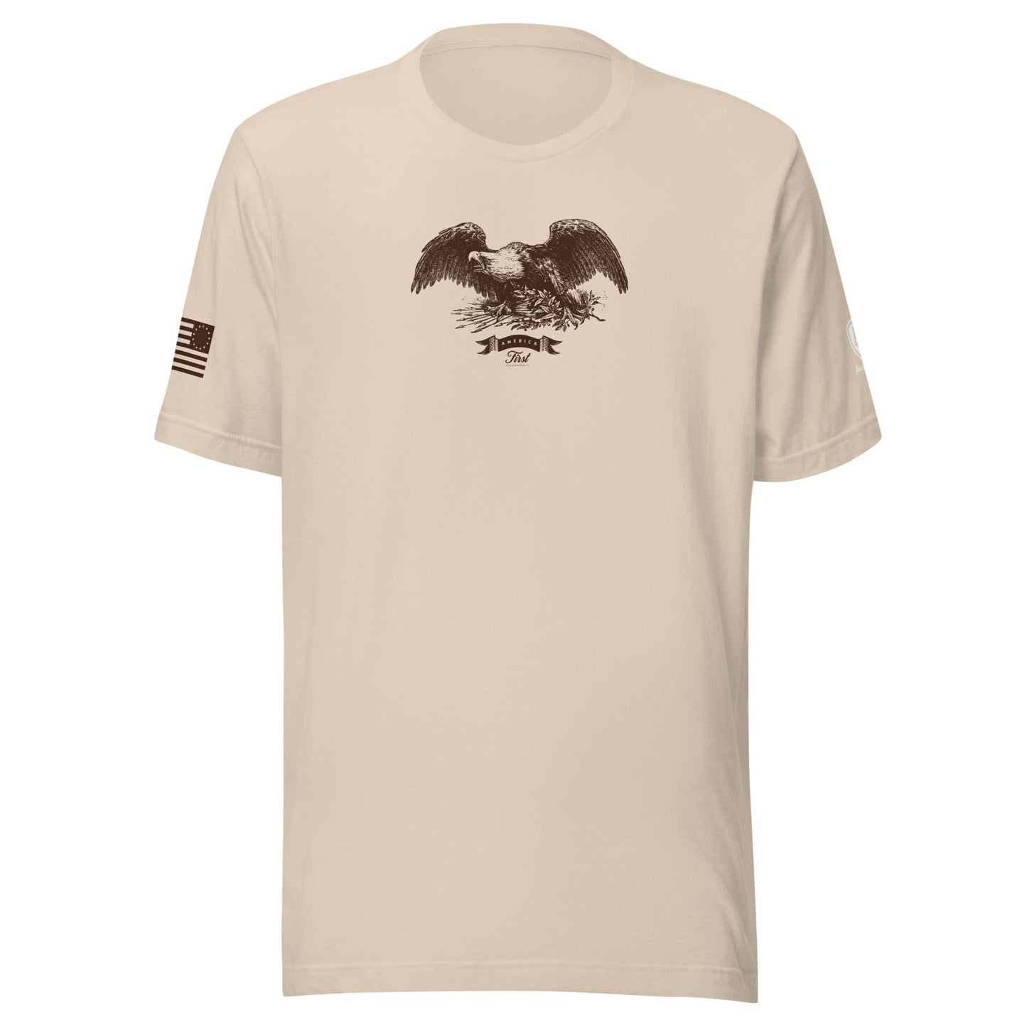 America First T-Shirt – Vintage Revolutionary Eagle Shirt for Men - Rebel Park USA