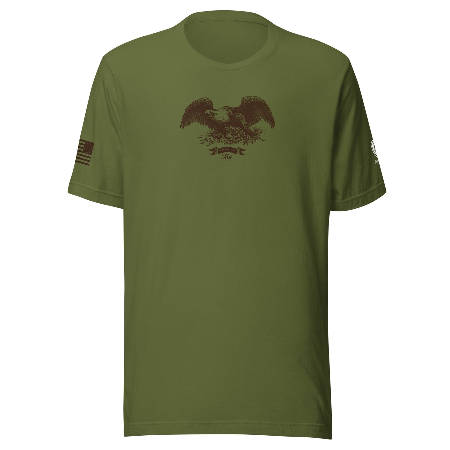 America First T-Shirt – Vintage Revolutionary Eagle Shirt for Men - Rebel Park USA