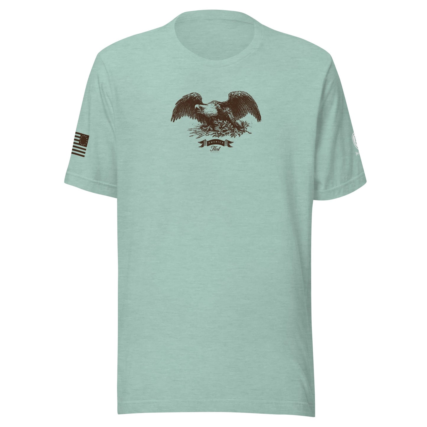 America First T-Shirt – Vintage Revolutionary Eagle Shirt for Men - Rebel Park USA