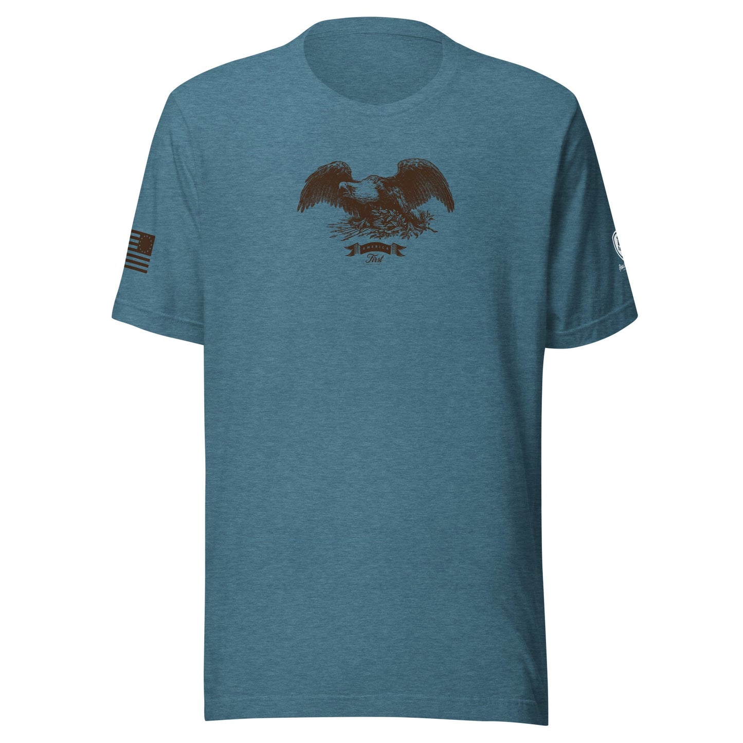 America First T-Shirt – Vintage Revolutionary Eagle Shirt for Men - Rebel Park USA
