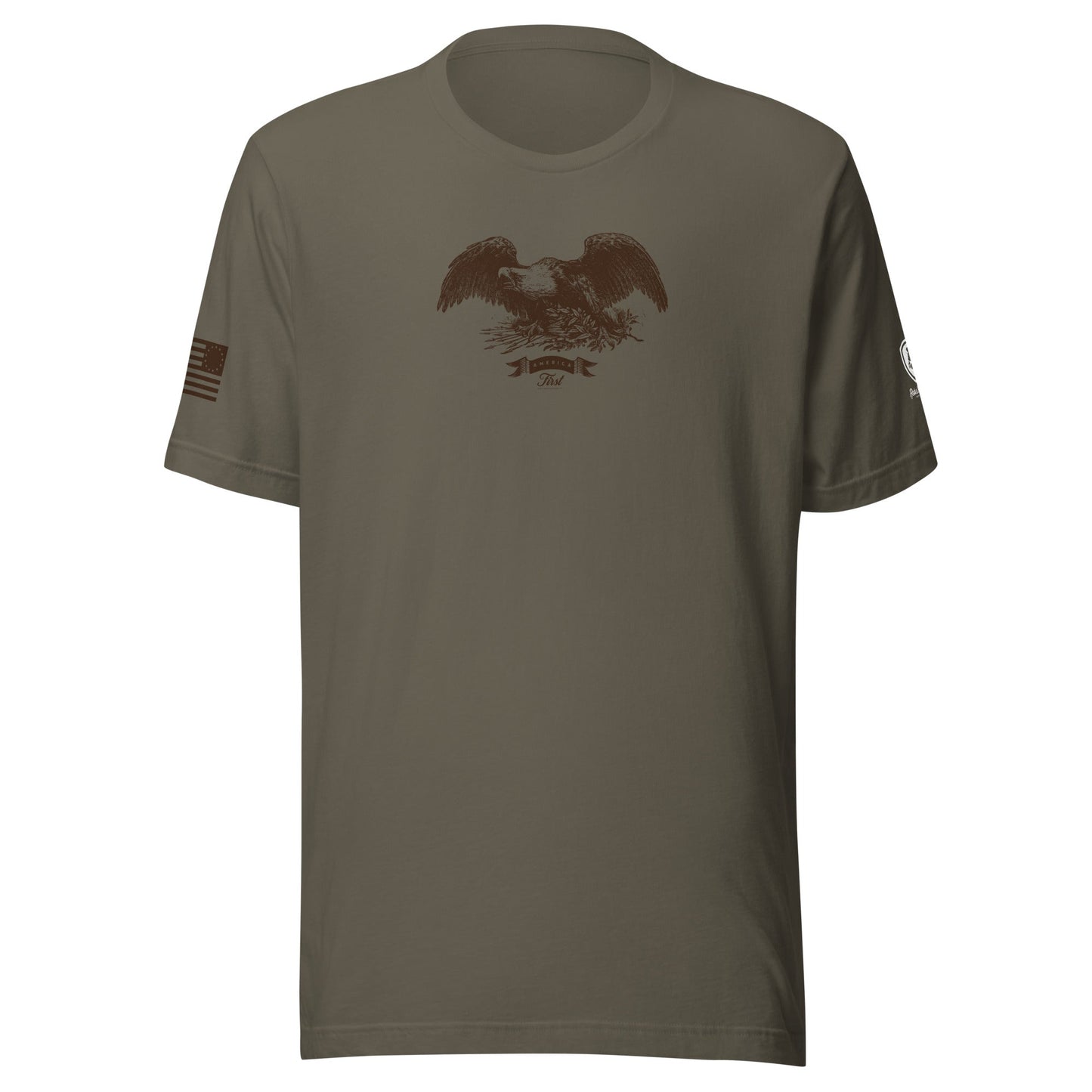 America First T-Shirt – Vintage Revolutionary Eagle Shirt for Men - Rebel Park USA