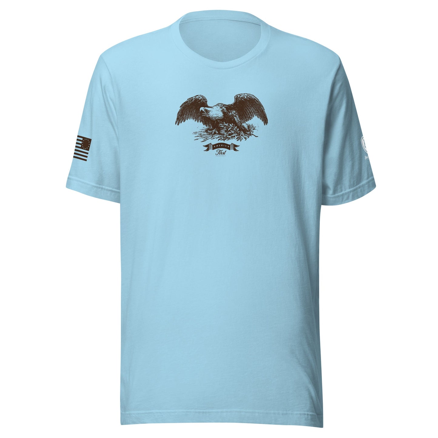America First T-Shirt – Vintage Revolutionary Eagle Shirt for Men - Rebel Park USA