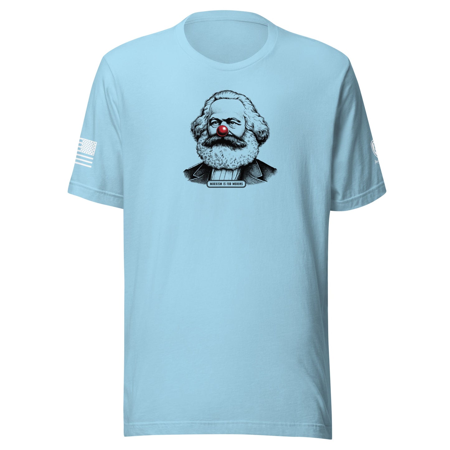 Anti - Communist Tee – Pre - Shrunk Cotton Tee - Karl Marx Clown Nose Tee - Rebel Park USA