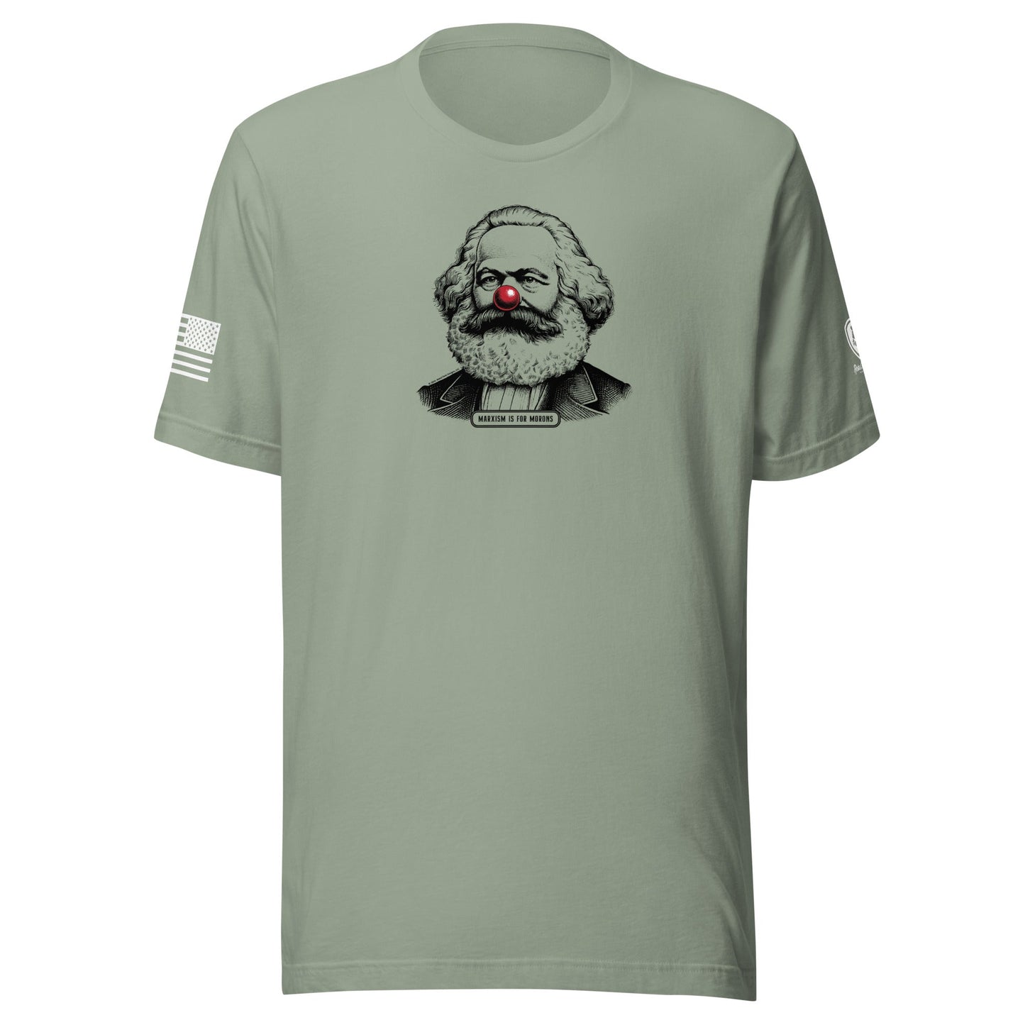 Anti - Communist Tee – Pre - Shrunk Cotton Tee - Karl Marx Clown Nose Tee - Rebel Park USA
