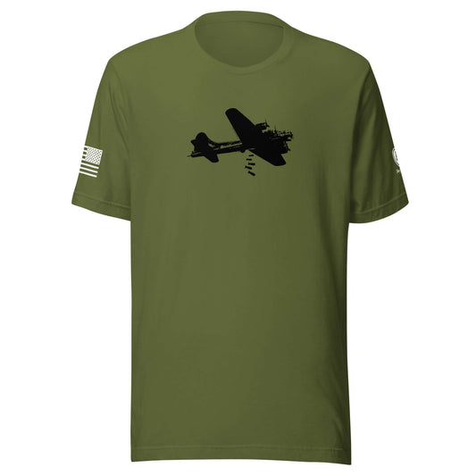 B - 17 Bomber Graphic Art T-Shirt – WWII Patriotic Graphic Tee - Rebel Park USA