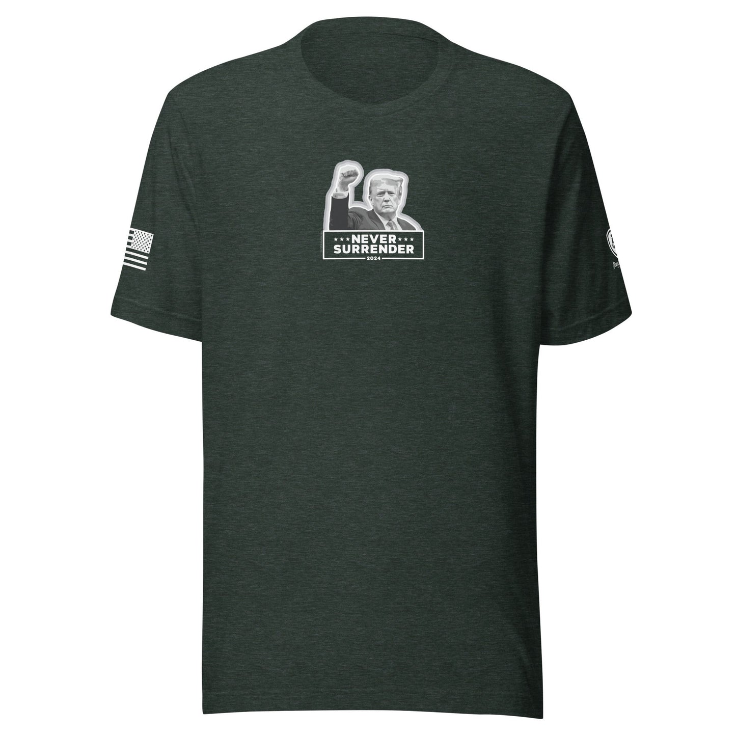 Bold Trump T-Shirt – MAGA Conservative Shirt - Never Surrender T-Shirt - Rebel Park USA