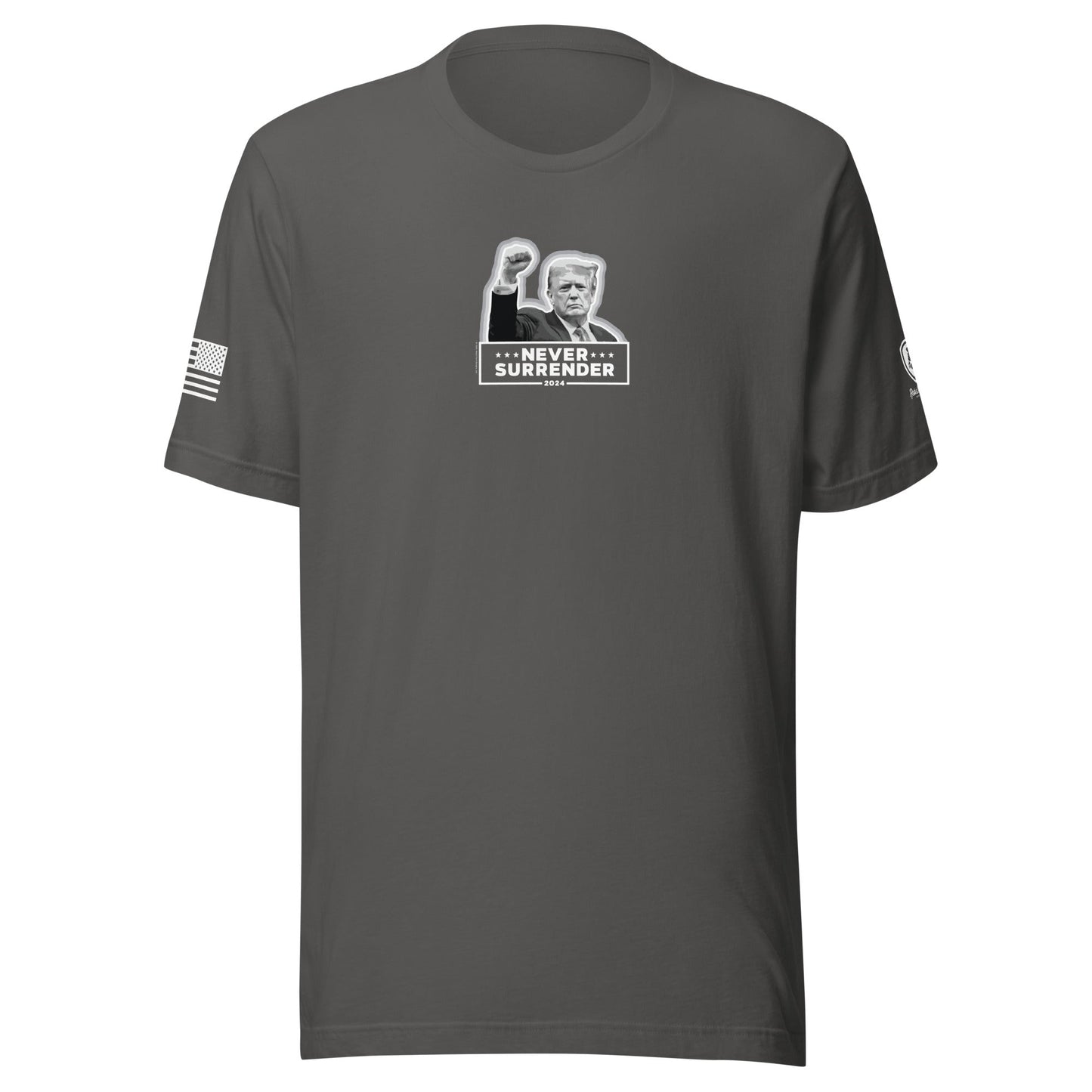 Bold Trump T-Shirt – MAGA Conservative Shirt - Never Surrender T-Shirt - Rebel Park USA