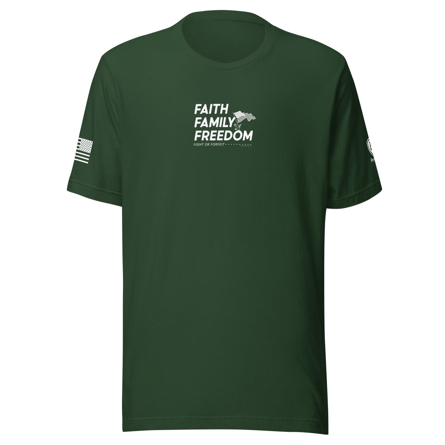 Christian T-Shirts - Faith - Based Tee - Faith, Family, Freedom T-Shirt - Rebel Park USA