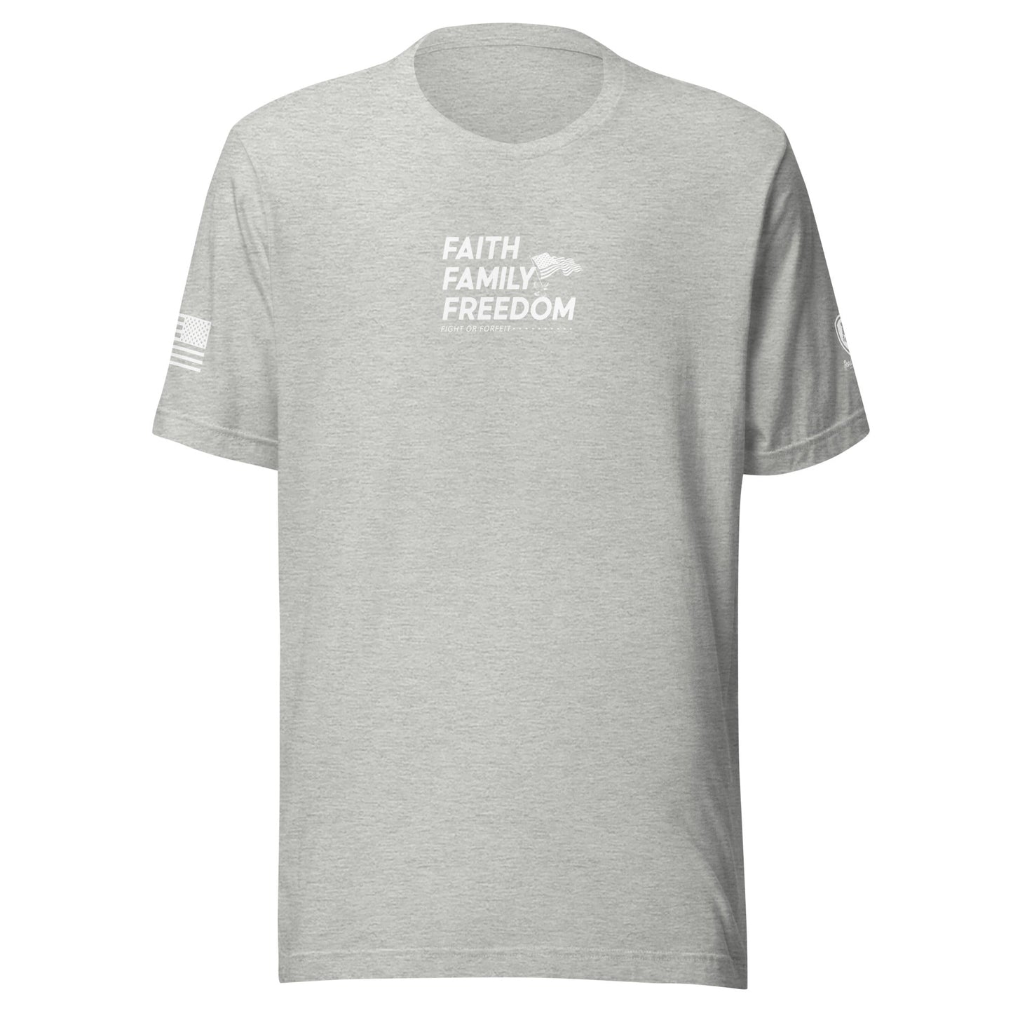 Christian T-Shirts - Faith - Based Tee - Faith, Family, Freedom T-Shirt - Rebel Park USA