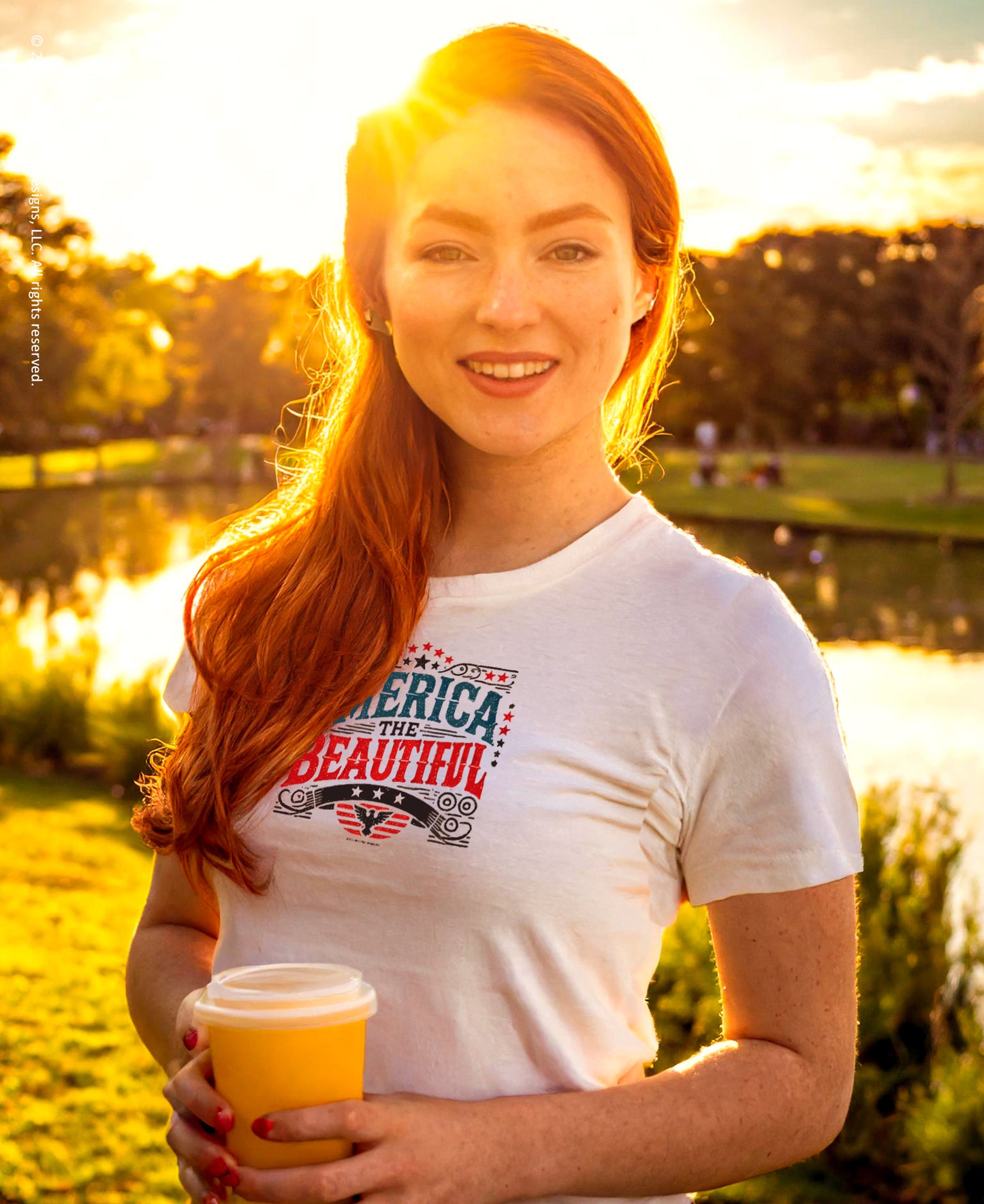 Women’s Patriotic Tee - America the Beautiful T-Shirt