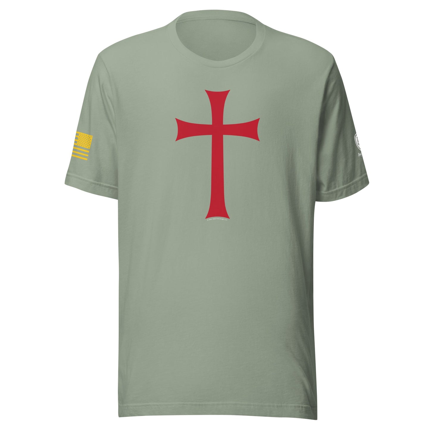 Crusader T-Shirt - Christian Men's T-Shirts - Conservative Tees - Templar Cross Shirt - Rebel Park USA