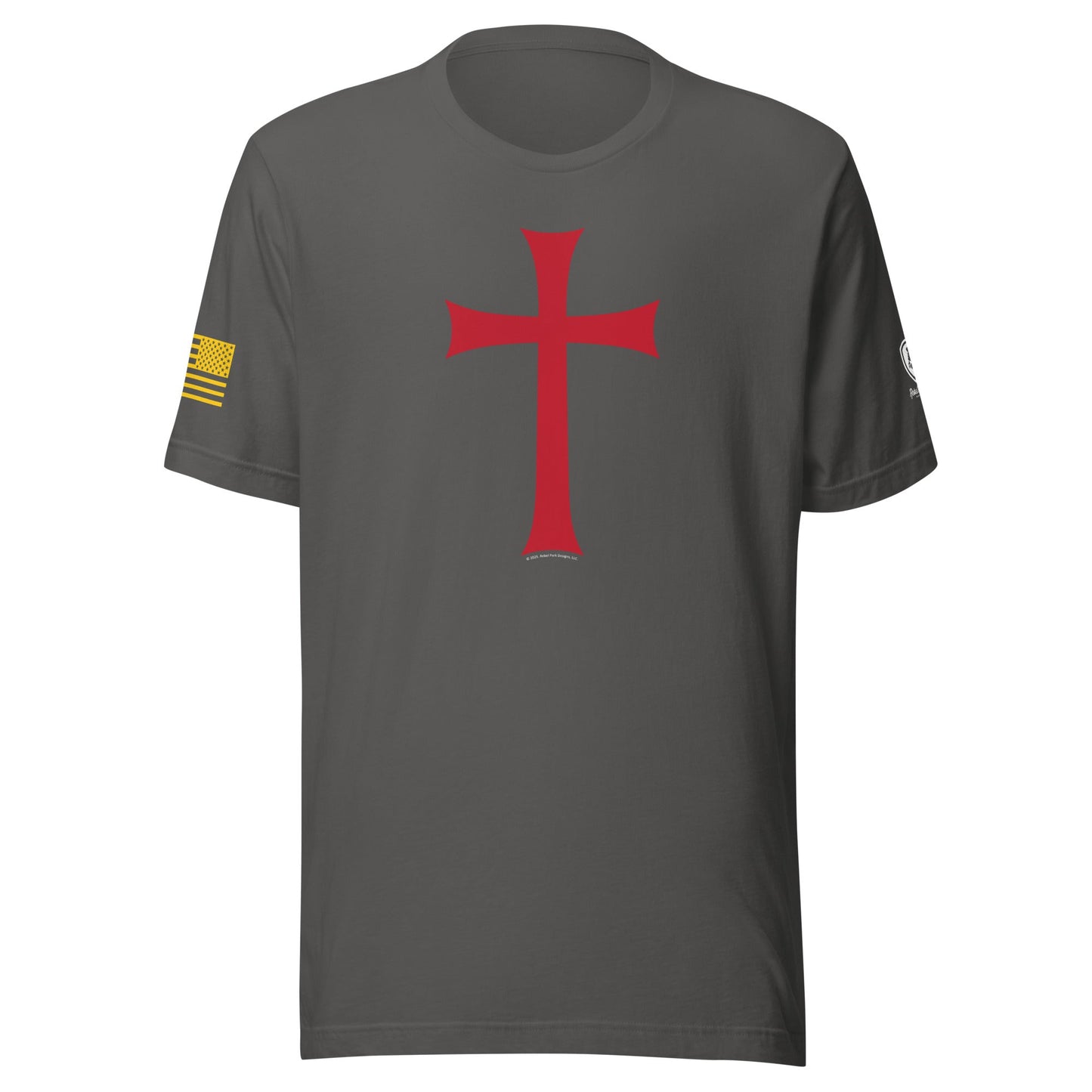 Crusader T-Shirt - Christian Men's T-Shirts - Conservative Tees - Templar Cross Shirt - Rebel Park USA