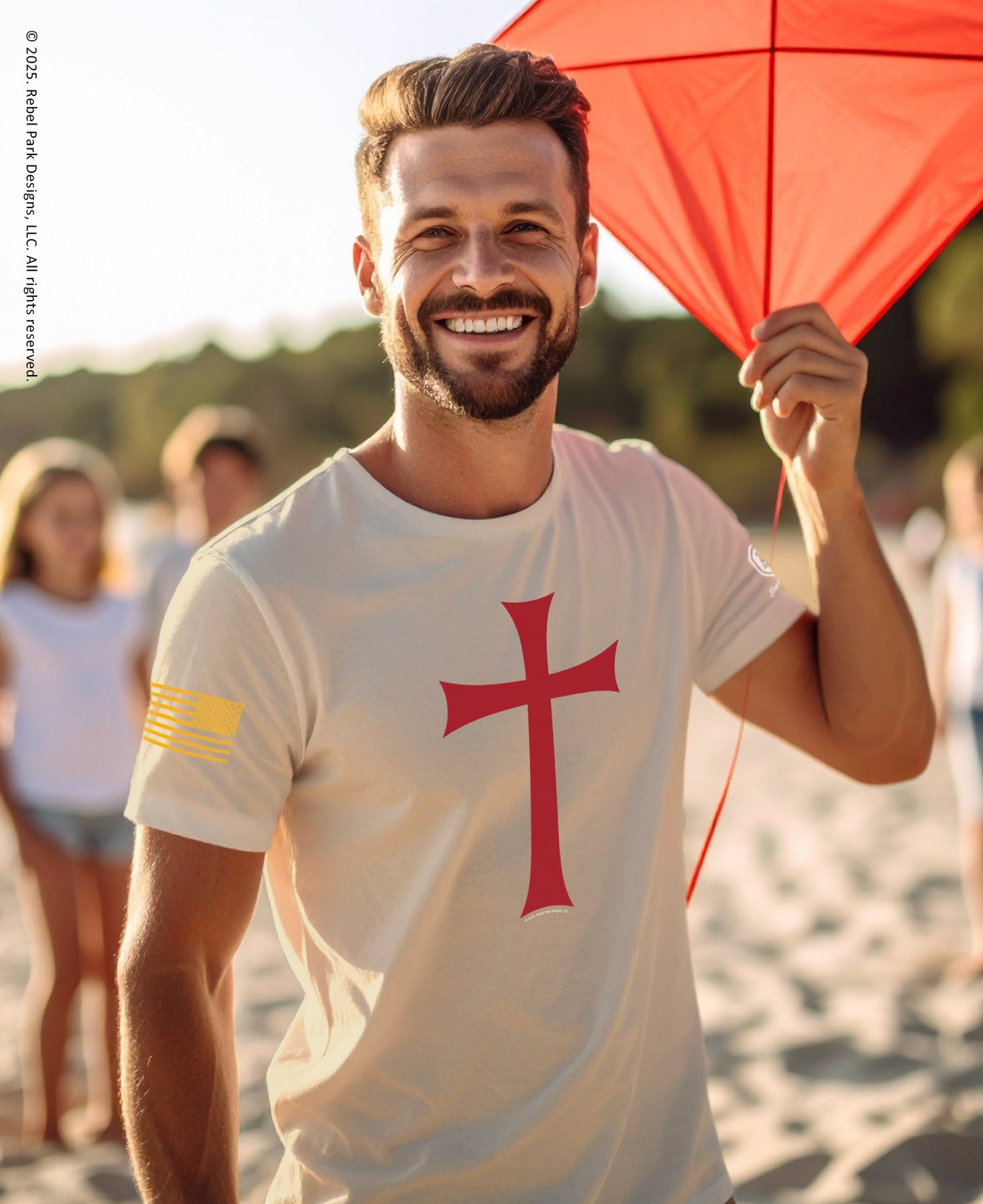 Crusader T-Shirt - Christian Men's T-Shirts - Conservative Tees - Templar Cross Shirt - Rebel Park USA