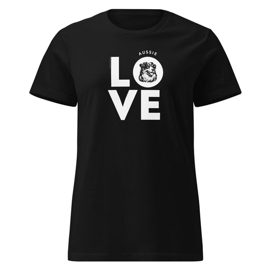 Dog Lovers Tee for Women - Aussie Love Tee - Australian Shepherd Tee - Rebel Park USA