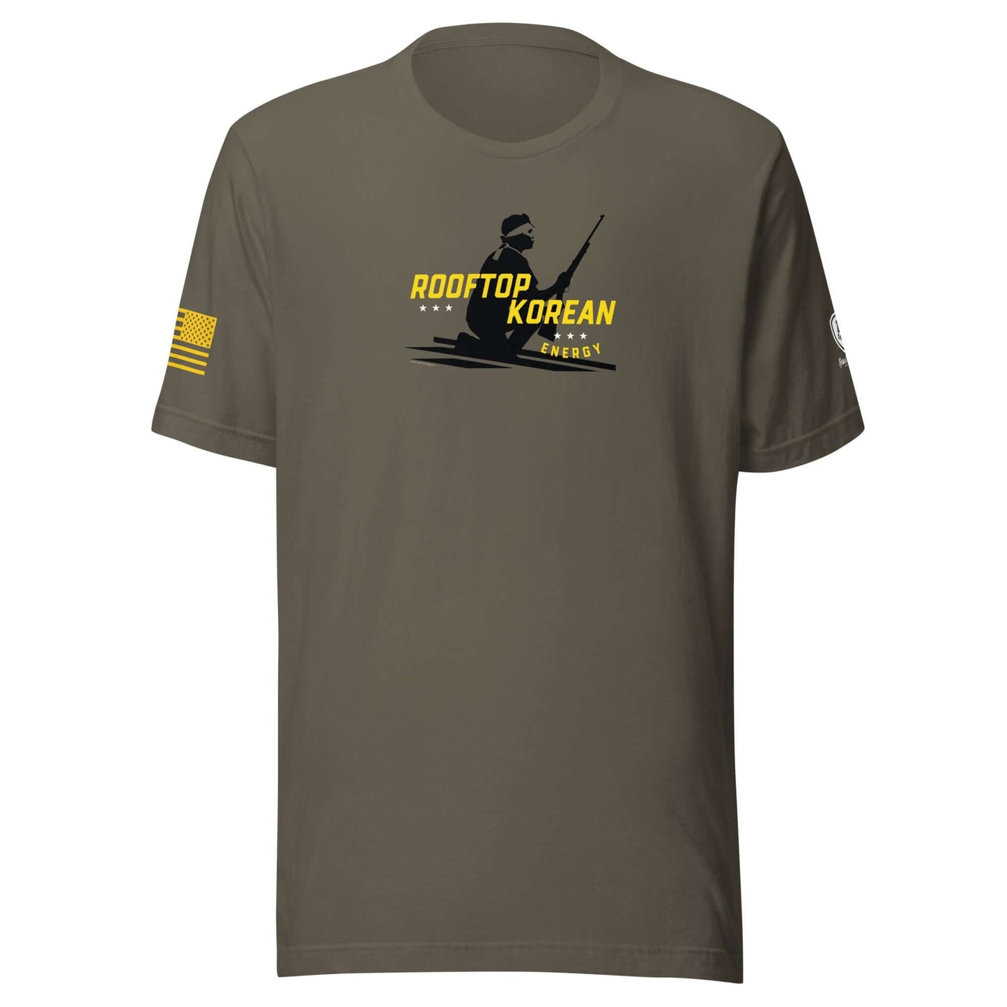 Funny Conservative Tees - Patriotic Shirts - Rooftop Korean Energy Tee - Rebel Park USA