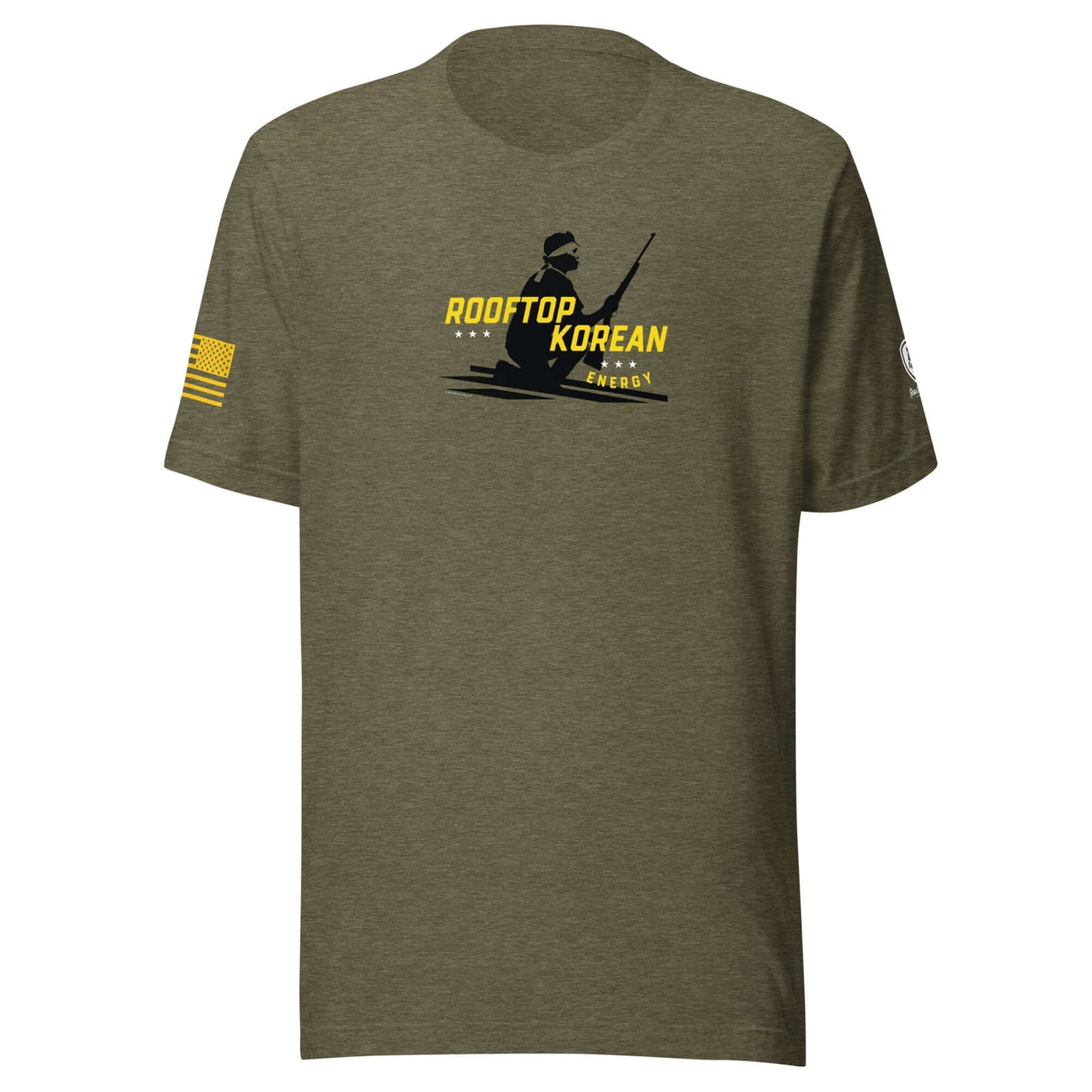 Funny Conservative Tees - Patriotic Shirts - Rooftop Korean Energy Tee - Rebel Park USA