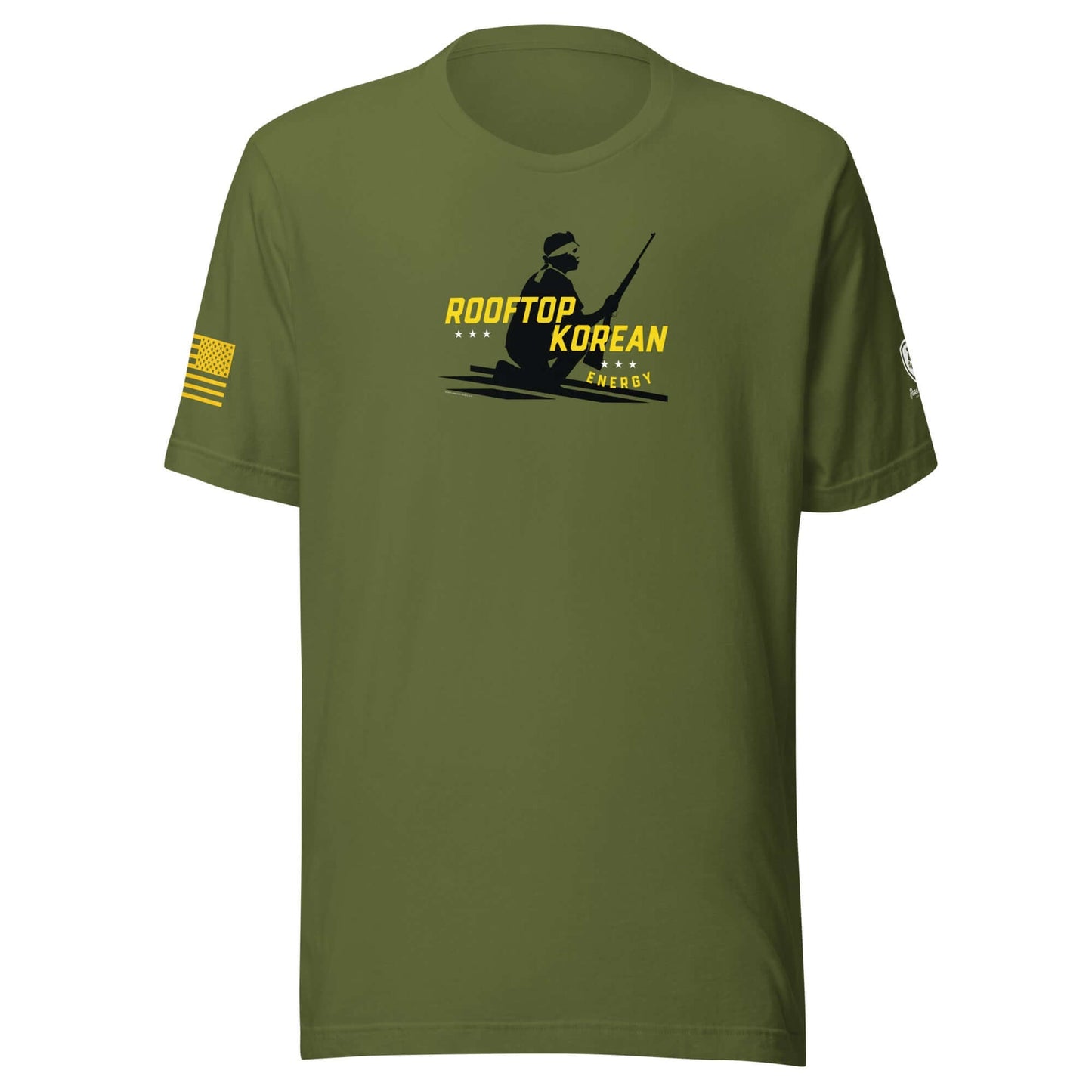 Funny Conservative Tees - Patriotic Shirts - Rooftop Korean Energy Tee - Rebel Park USA