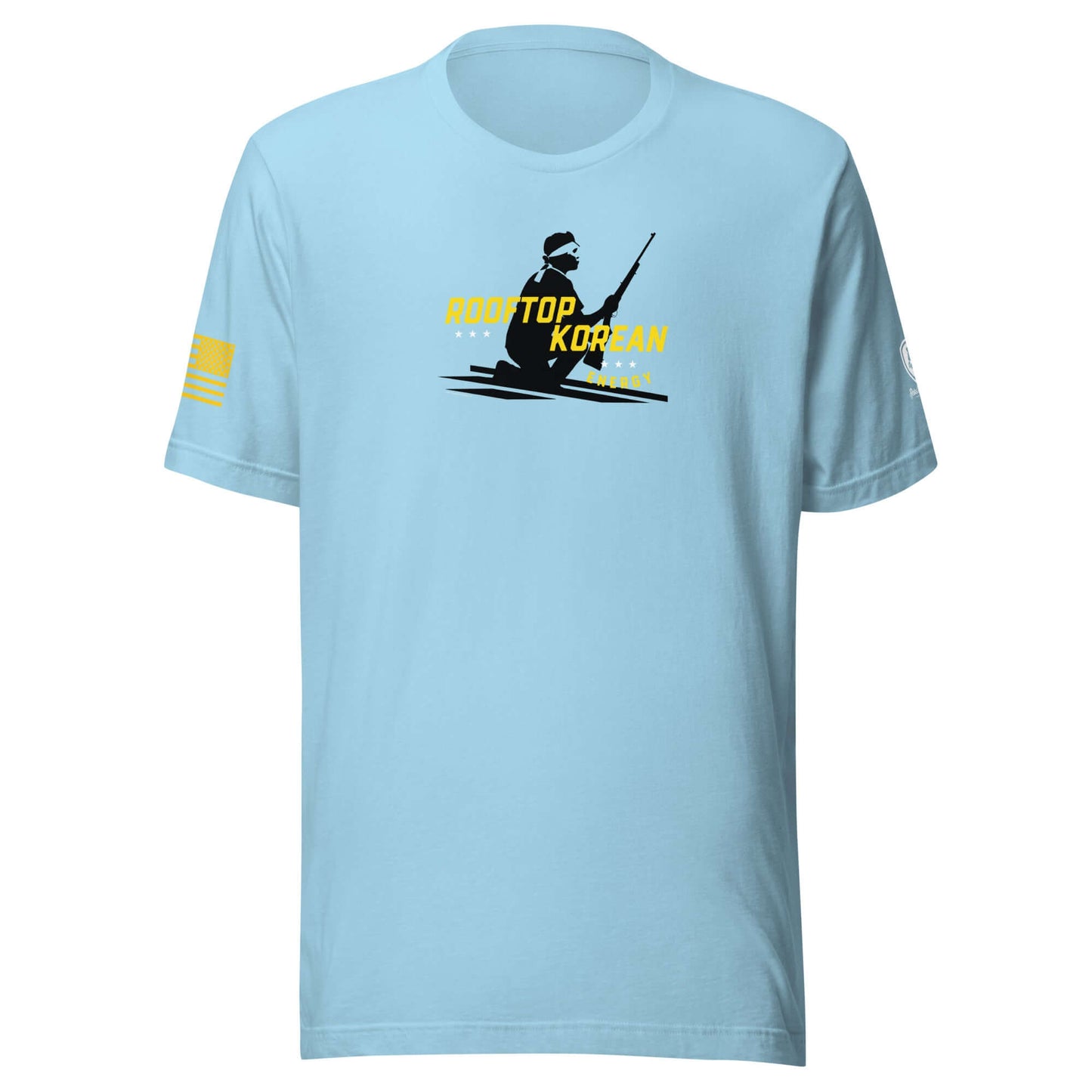 Funny Conservative Tees - Patriotic Shirts - Rooftop Korean Energy Tee - Rebel Park USA