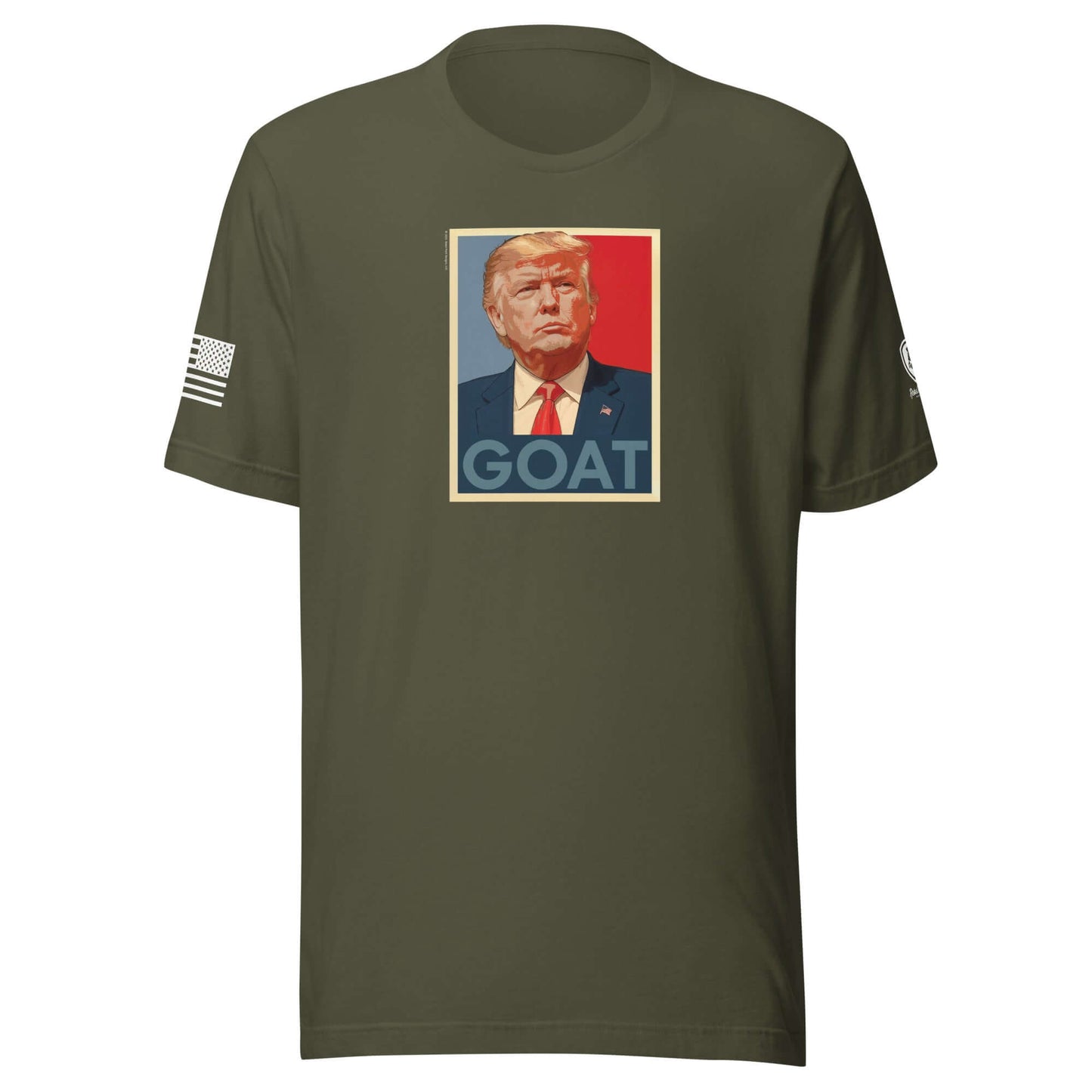 GOAT Trump Poster T-Shirt – Funny Conservative Tee – MAGA Shirt - Rebel Park USA