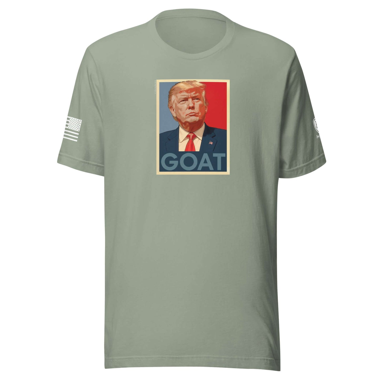 GOAT Trump Poster T-Shirt – Funny Conservative Tee – MAGA Shirt - Rebel Park USA