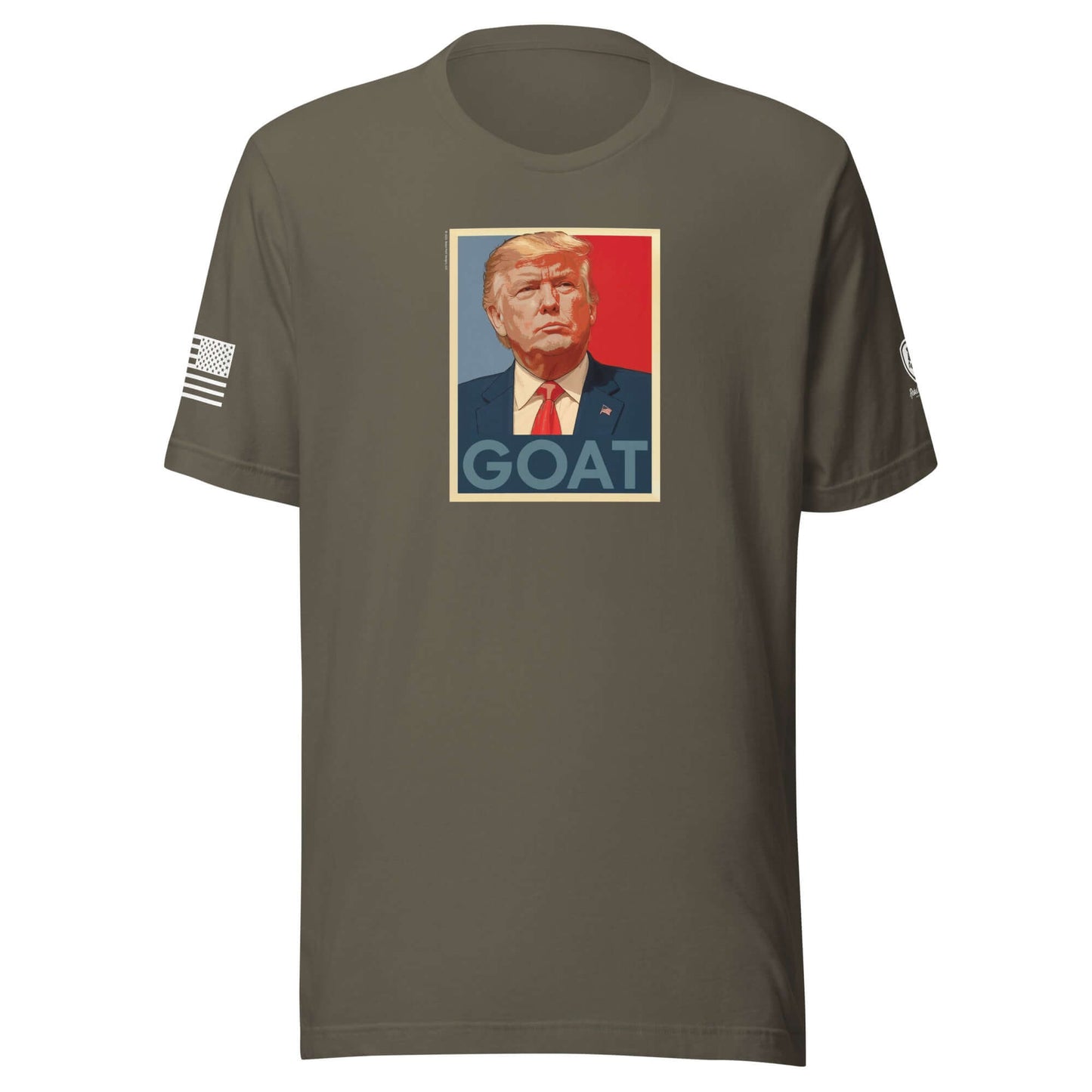 GOAT Trump Poster T-Shirt – Funny Conservative Tee – MAGA Shirt - Rebel Park USA