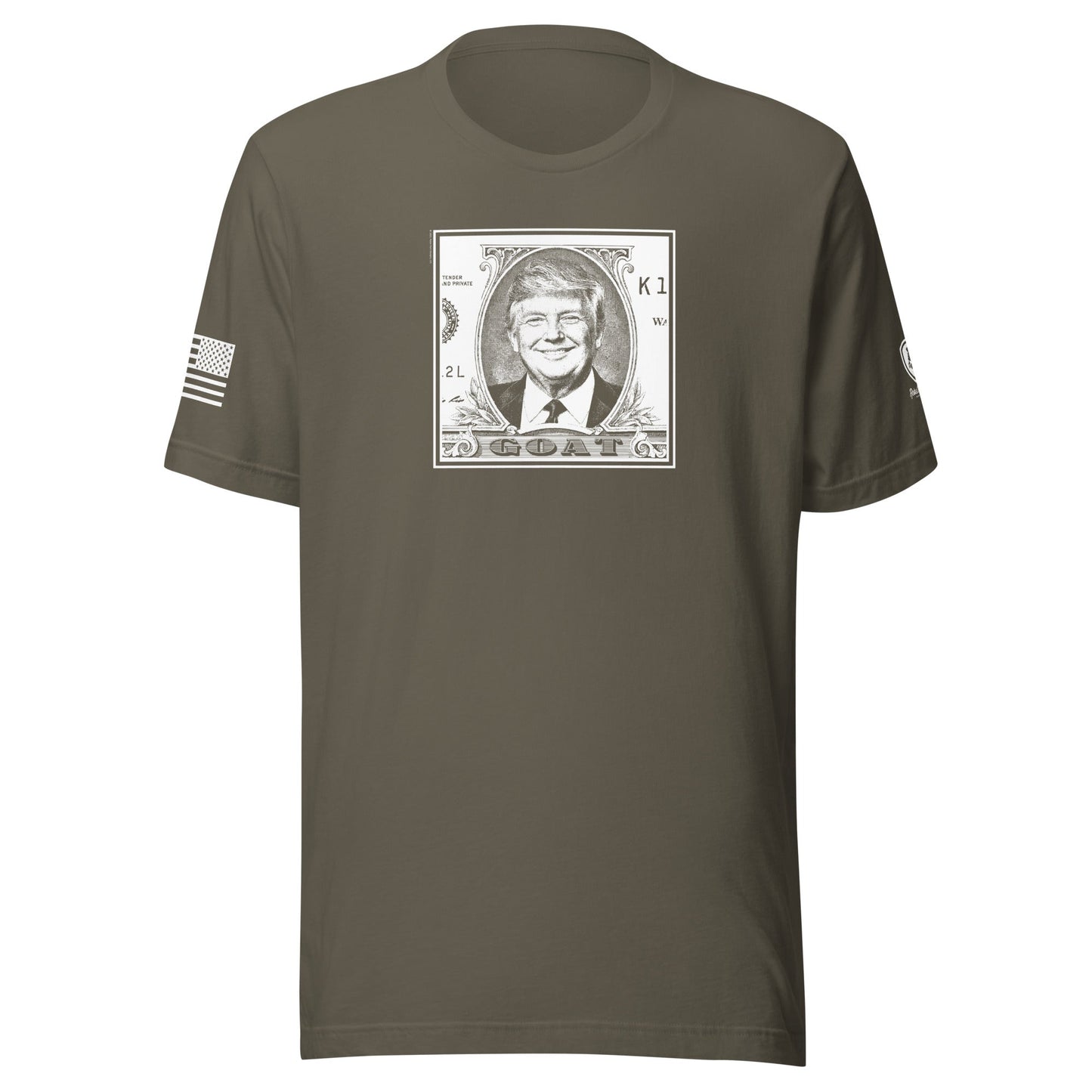 GOAT Trump Shirt - Bold Currency Graphic– Built for Style and Comfort - Rebel Park USA