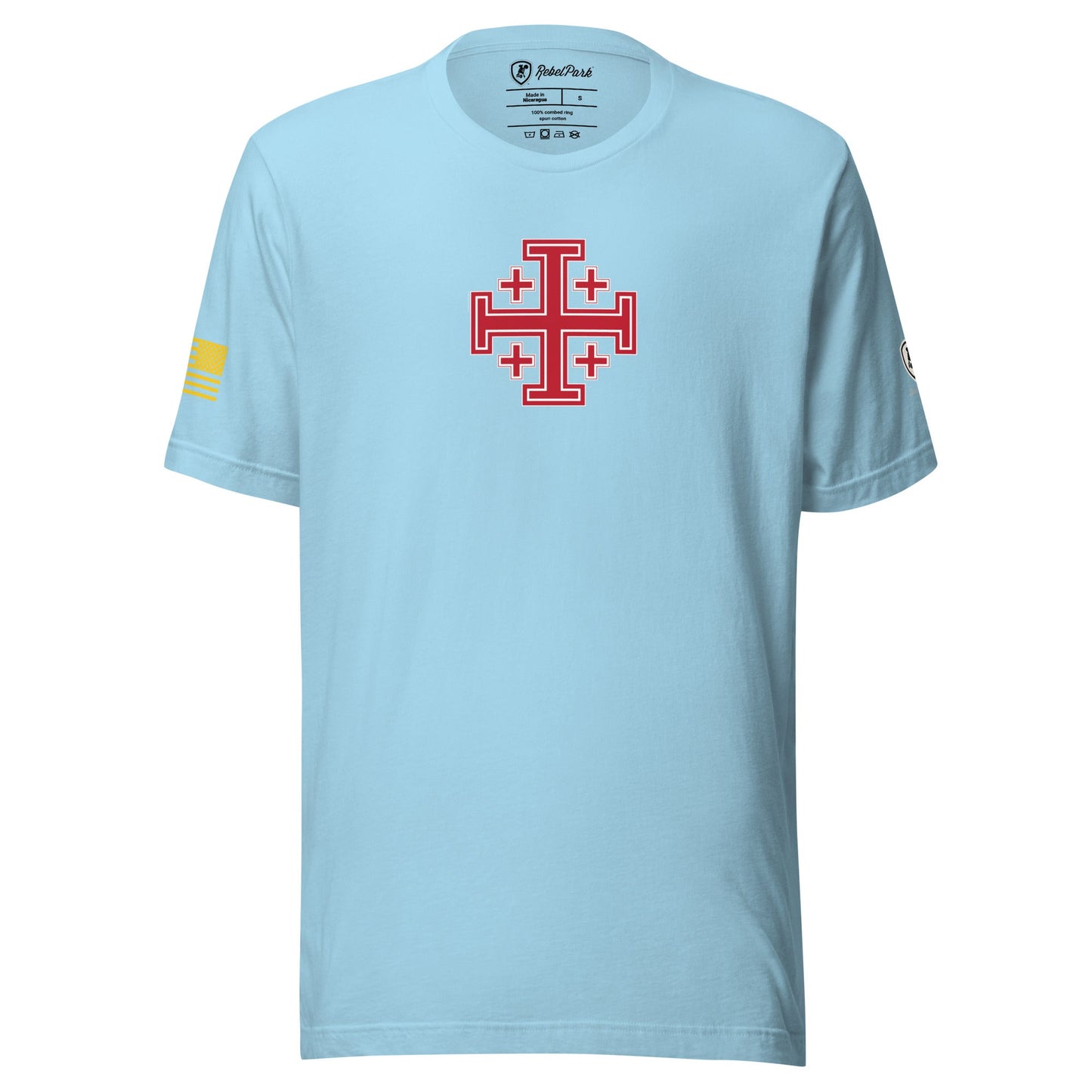 Jerusalem Cross T-Shirt – Christian Tee - Faith - Based T-Shirt for men - Rebel Park USA