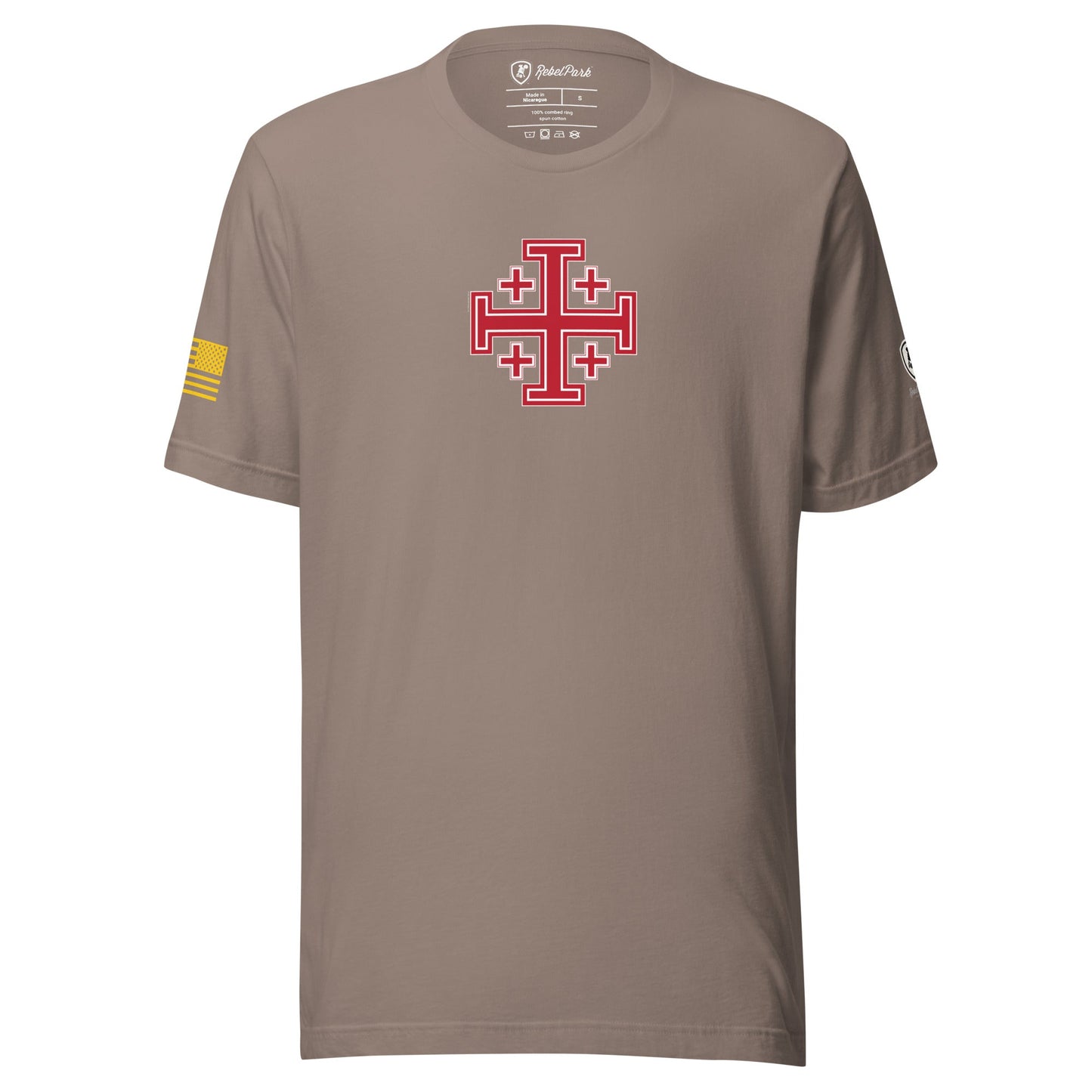 Jerusalem Cross T-Shirt – Christian Tee - Faith - Based T-Shirt for men - Rebel Park USA