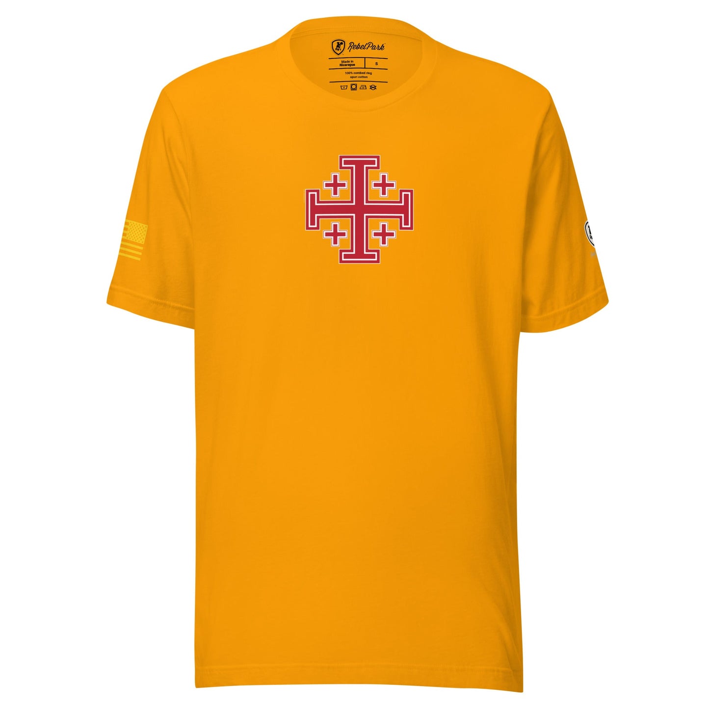 Jerusalem Cross T-Shirt – Christian Tee - Faith - Based T-Shirt for men - Rebel Park USA