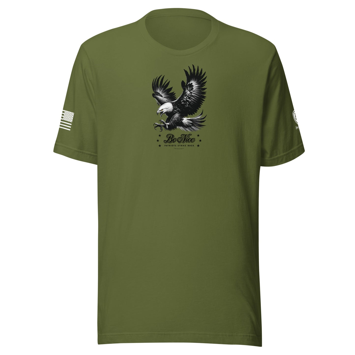 MAGA Tee – Conservative Shirts - Be Nice - Patriots Strike Back Shirt - Rebel Park USA