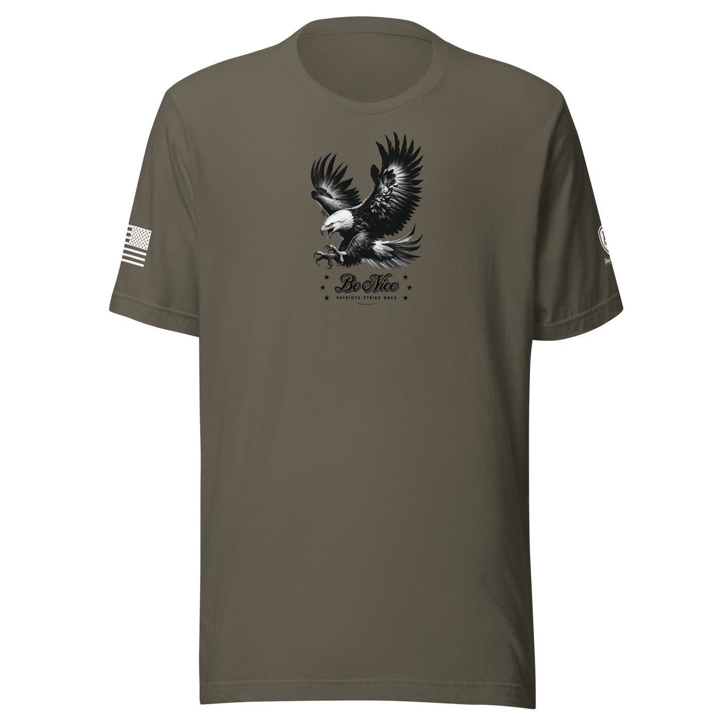 MAGA Tee – Conservative Shirts - Be Nice - Patriots Strike Back Shirt - Rebel Park USA