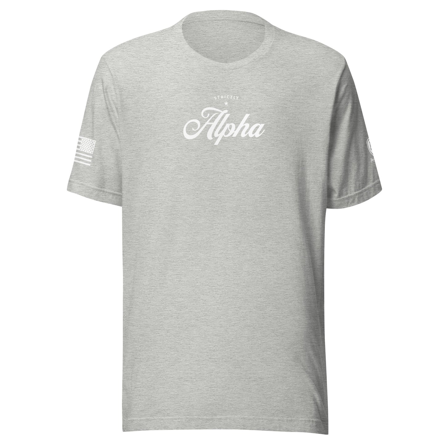 Mens Tees - Satirical Conservative Tee - Strictly Alpha Tee - Rebel Park USA