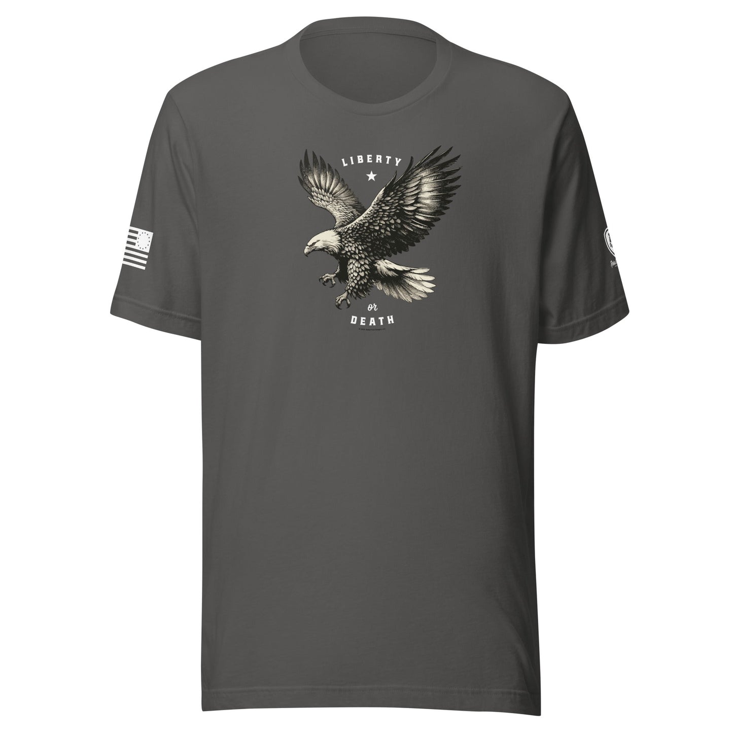 Military T-Shirt - Patriotic American Tee – Liberty or Death T-Shirt - Rebel Park USA