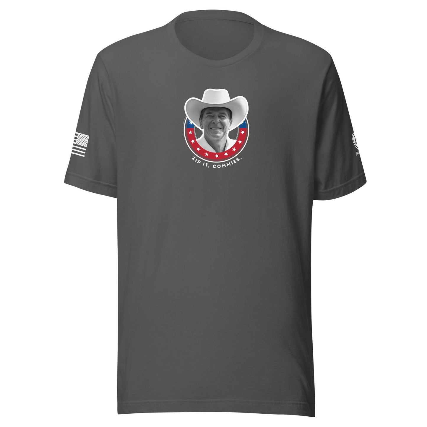 Ronald Reagan T-Shirt - Zip it, Commies Tee – Satirical MAGA Tee - Rebel Park USA