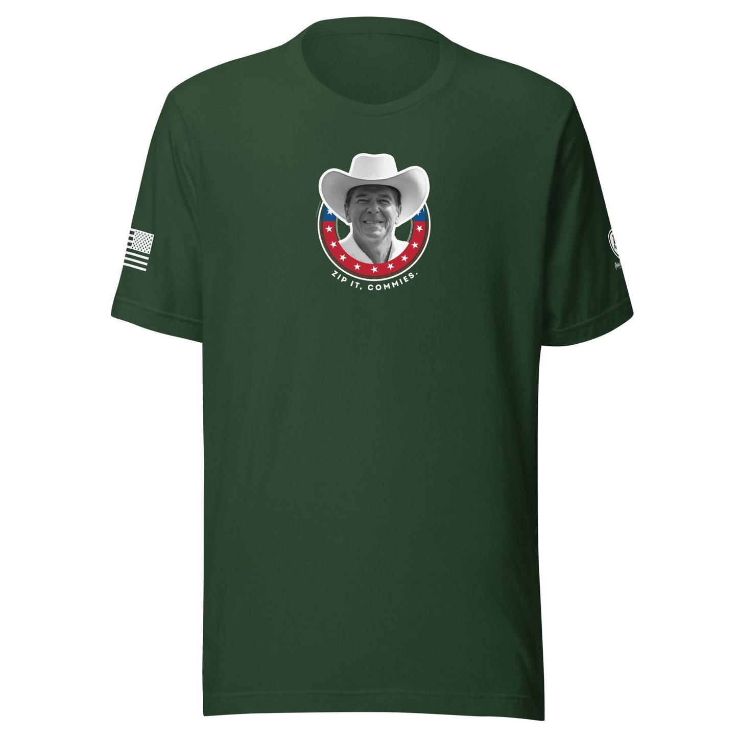 Ronald Reagan T-Shirt - Zip it, Commies Tee – Satirical MAGA Tee - Rebel Park USA