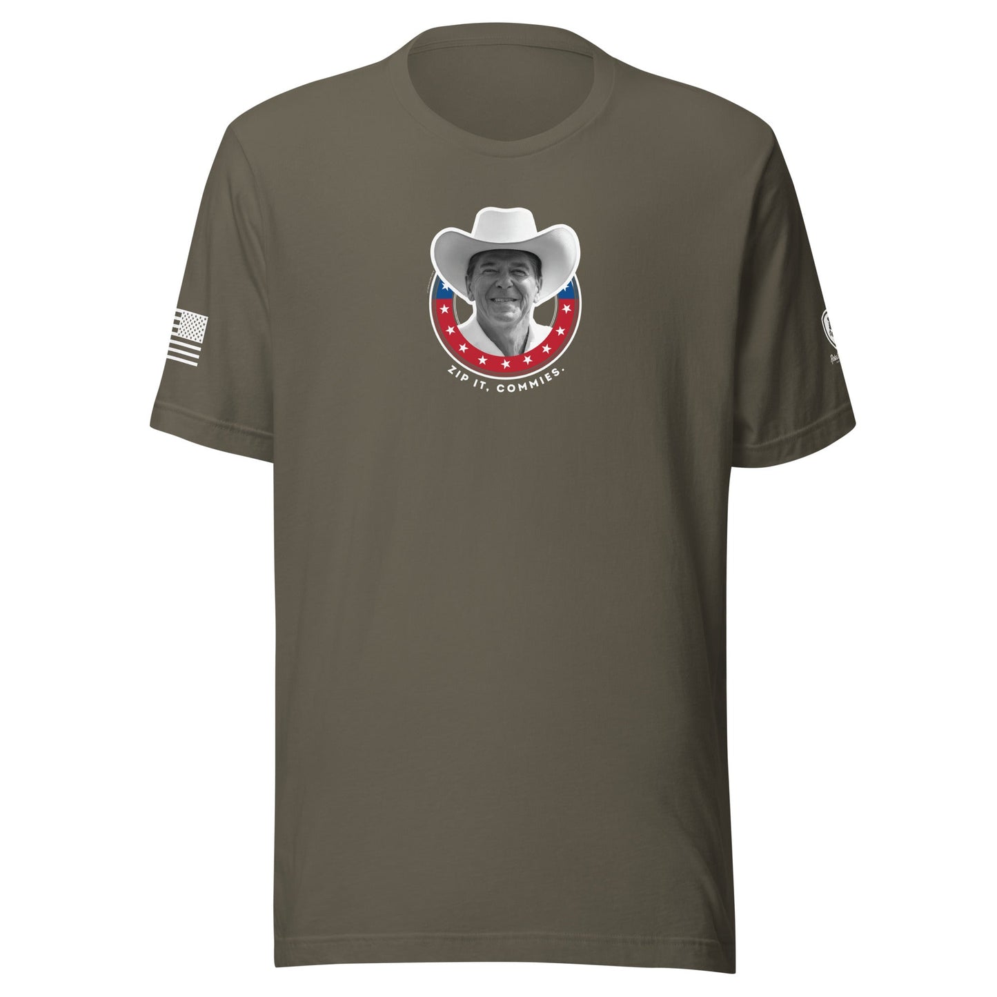 Ronald Reagan T-Shirt - Zip it, Commies Tee – Satirical MAGA Tee - Rebel Park USA