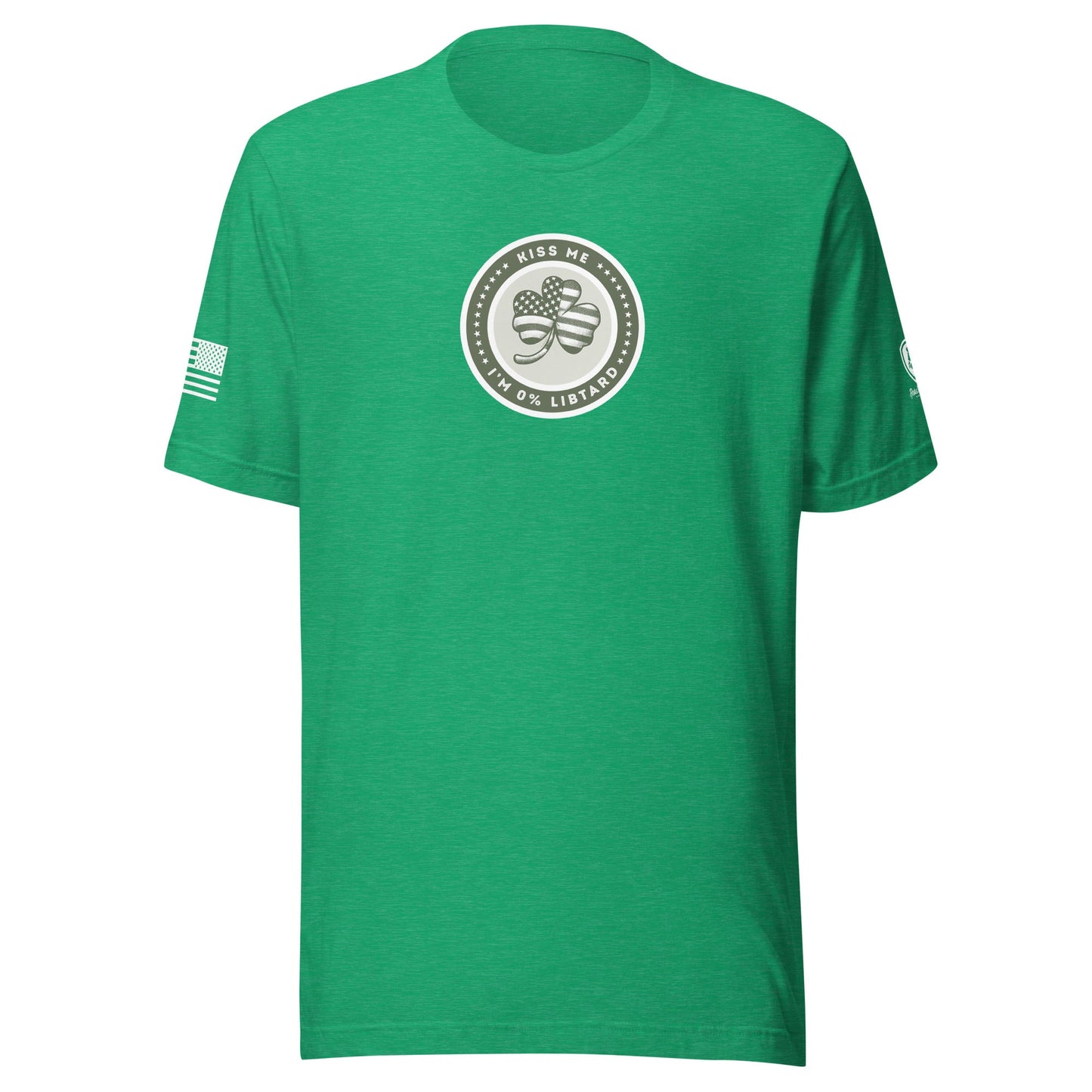 St. Paddys Day Tee – Funny MAGA Shirt – Kiss Me - I'm 0 Percent LIbtard - Rebel Park USA