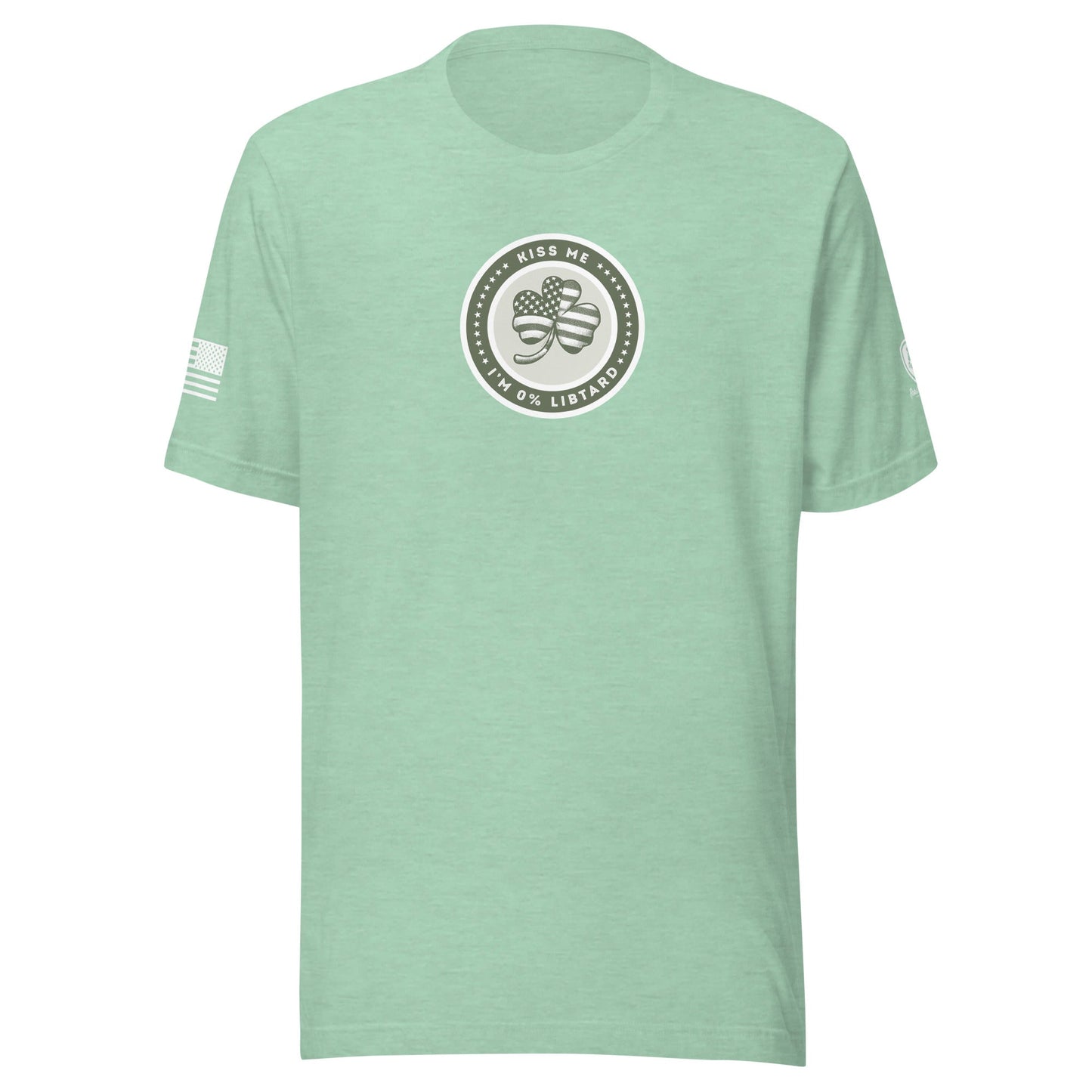 St. Paddys Day Tee – Funny MAGA Shirt – Kiss Me - I'm 0 Percent LIbtard - Rebel Park USA
