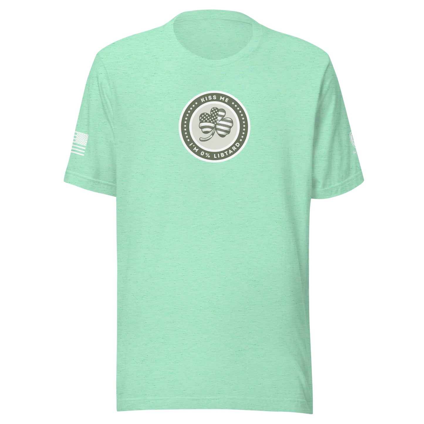 St. Paddys Day Tee – Funny MAGA Shirt – Kiss Me - I'm 0 Percent LIbtard - Rebel Park USA