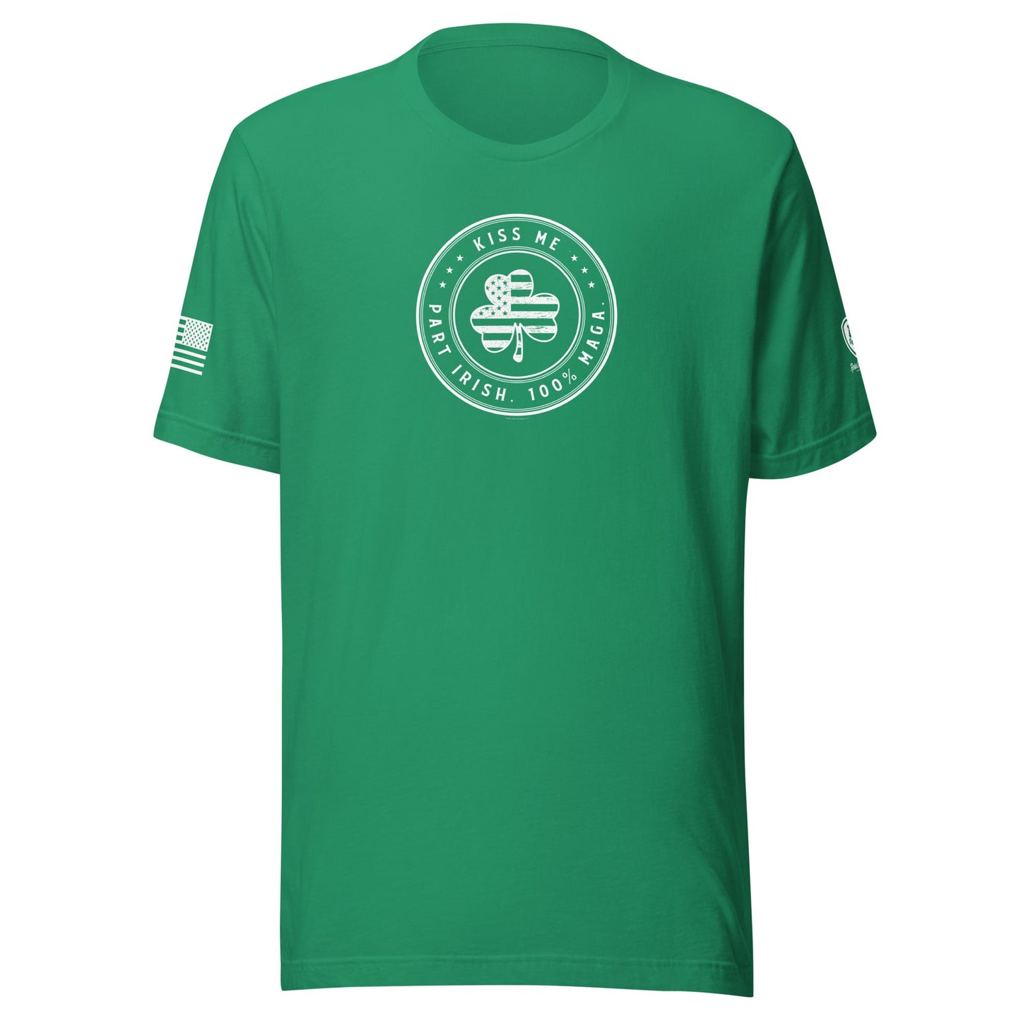 St. Patricks Day Shirt - Kiss Me - Part Irish 100 Percent MAGA T-Shirt - Rebel Park USA