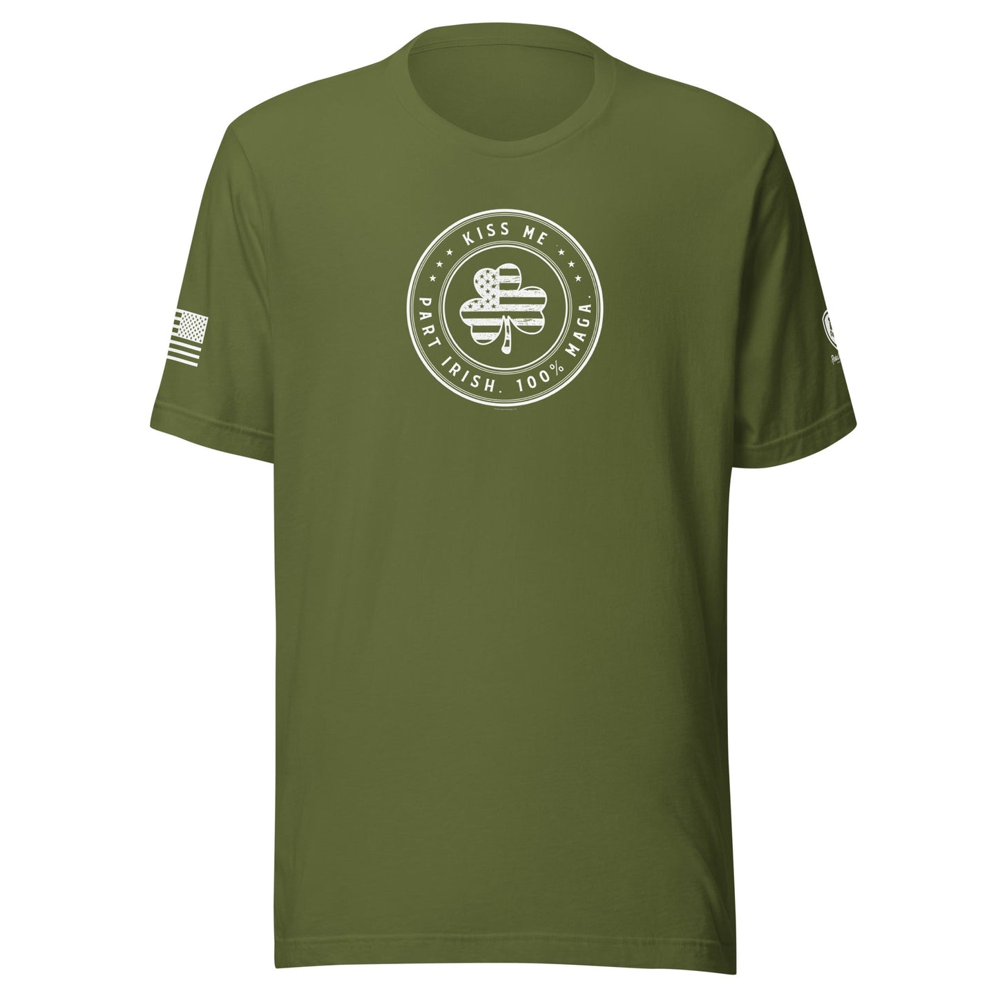 St. Patricks Day Shirt - Kiss Me - Part Irish 100 Percent MAGA T-Shirt - Rebel Park USA