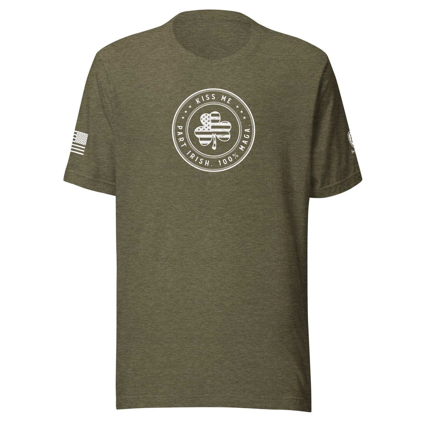 St. Patricks Day Shirt - Kiss Me - Part Irish 100 Percent MAGA T-Shirt - Rebel Park USA