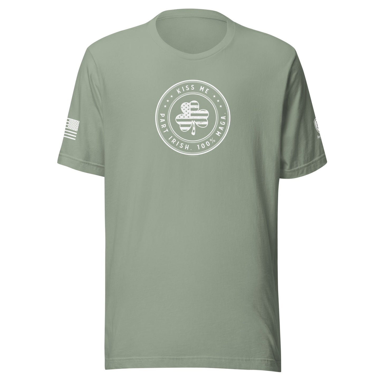 St. Patricks Day Shirt - Kiss Me - Part Irish 100 Percent MAGA T-Shirt - Rebel Park USA