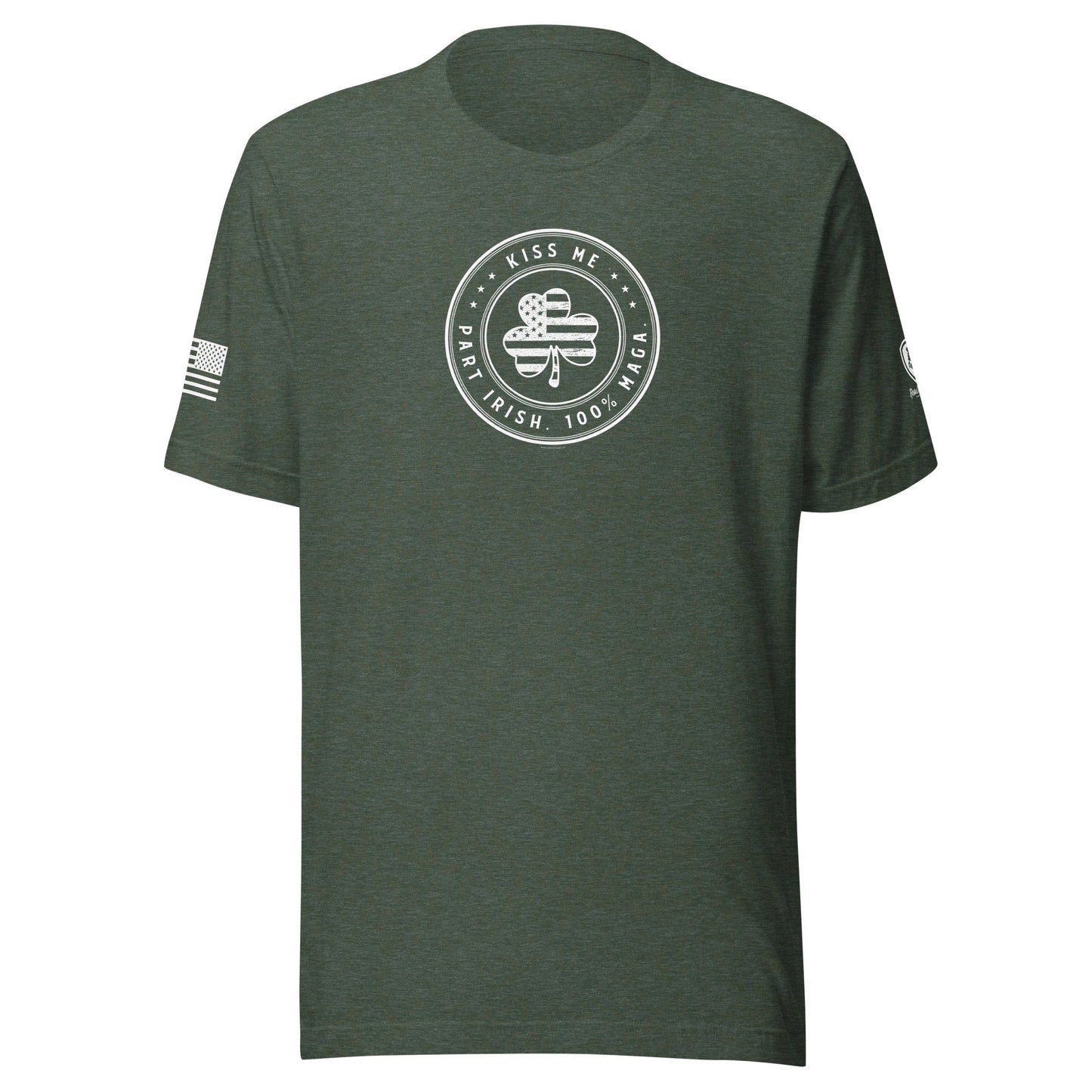 St. Patricks Day Shirt - Kiss Me - Part Irish 100 Percent MAGA T-Shirt - Rebel Park USA