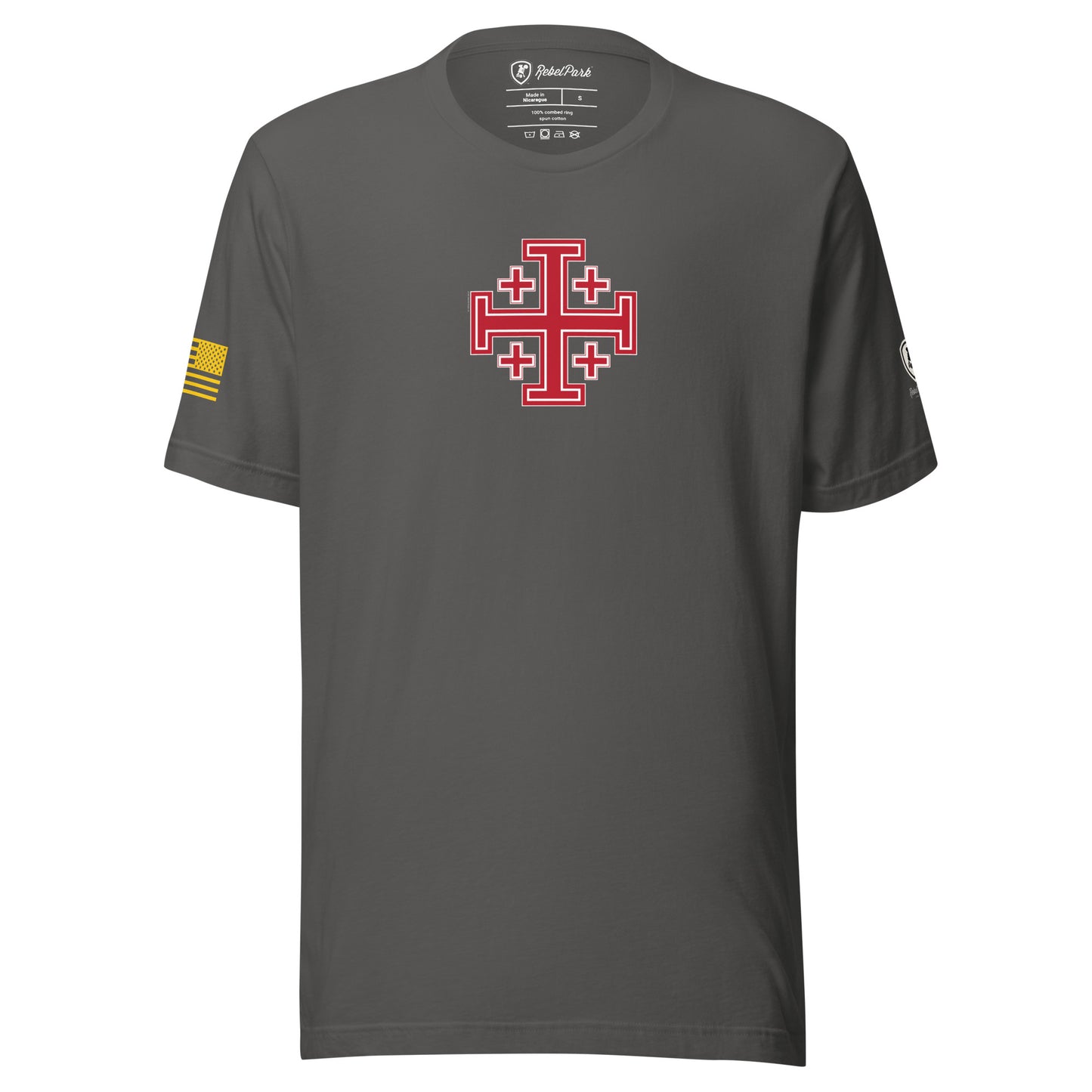 Jerusalem Cross T-Shirt for Men – Faith-Based Tee