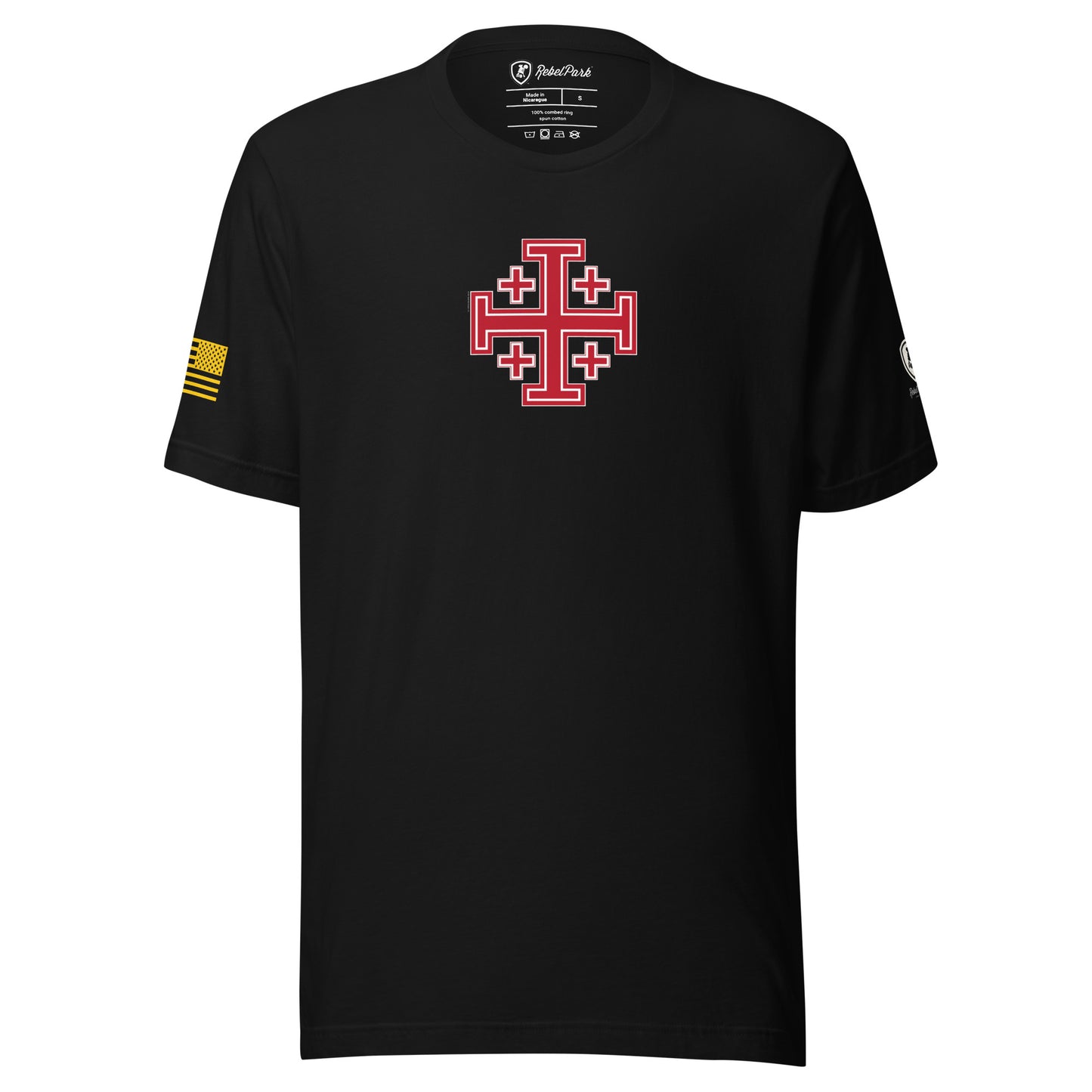Jerusalem Cross T-Shirt for Men – Faith-Based Tee