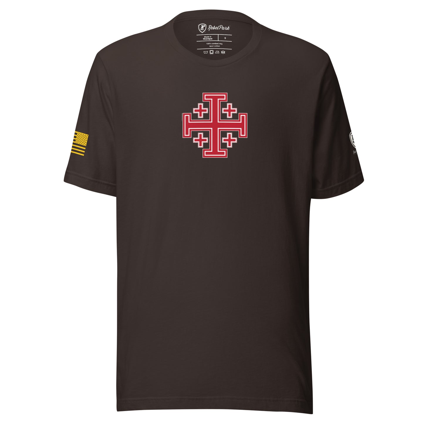Jerusalem Cross T-Shirt for Men – Faith-Based Tee