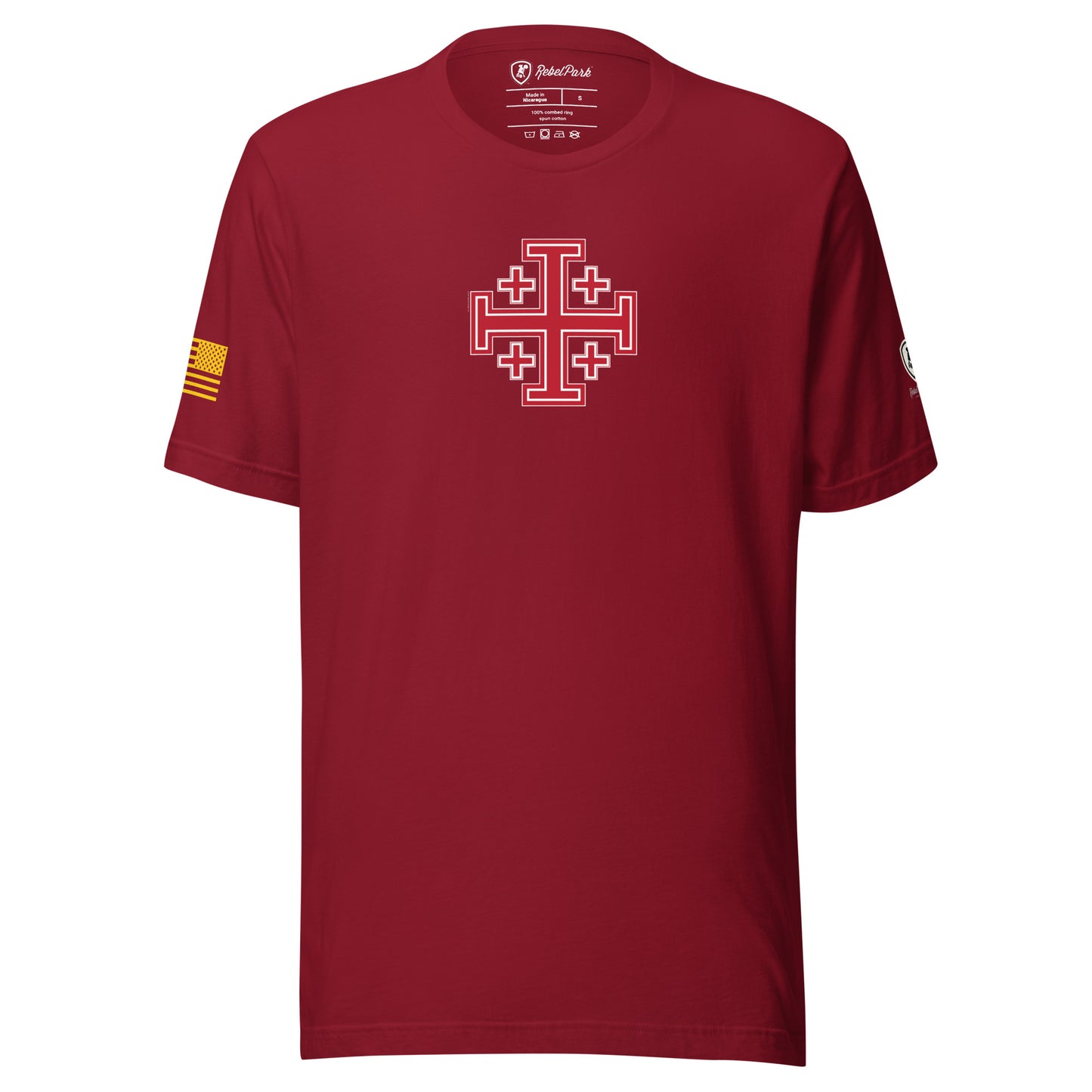 Jerusalem Cross T-Shirt for Men – Faith-Based Tee